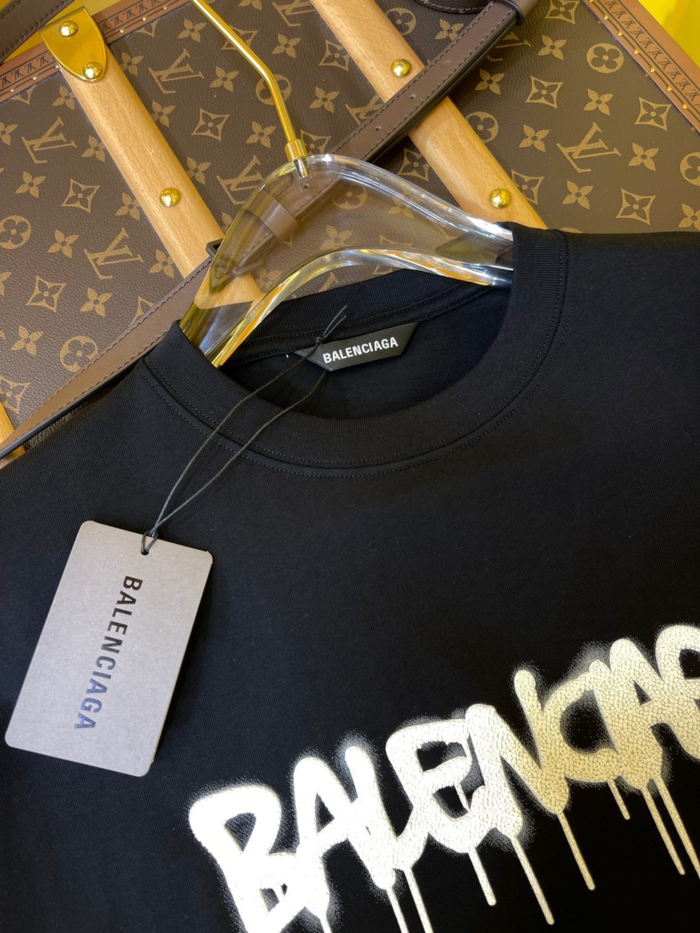 Tee Balenciaga Logo Print Black Ss2022