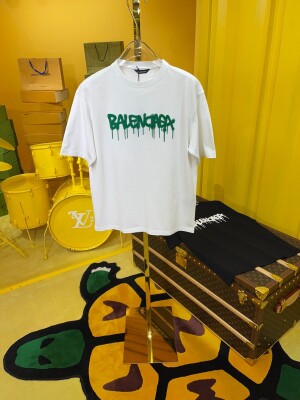 Tee Balenciaga Logo Print White Ss2022