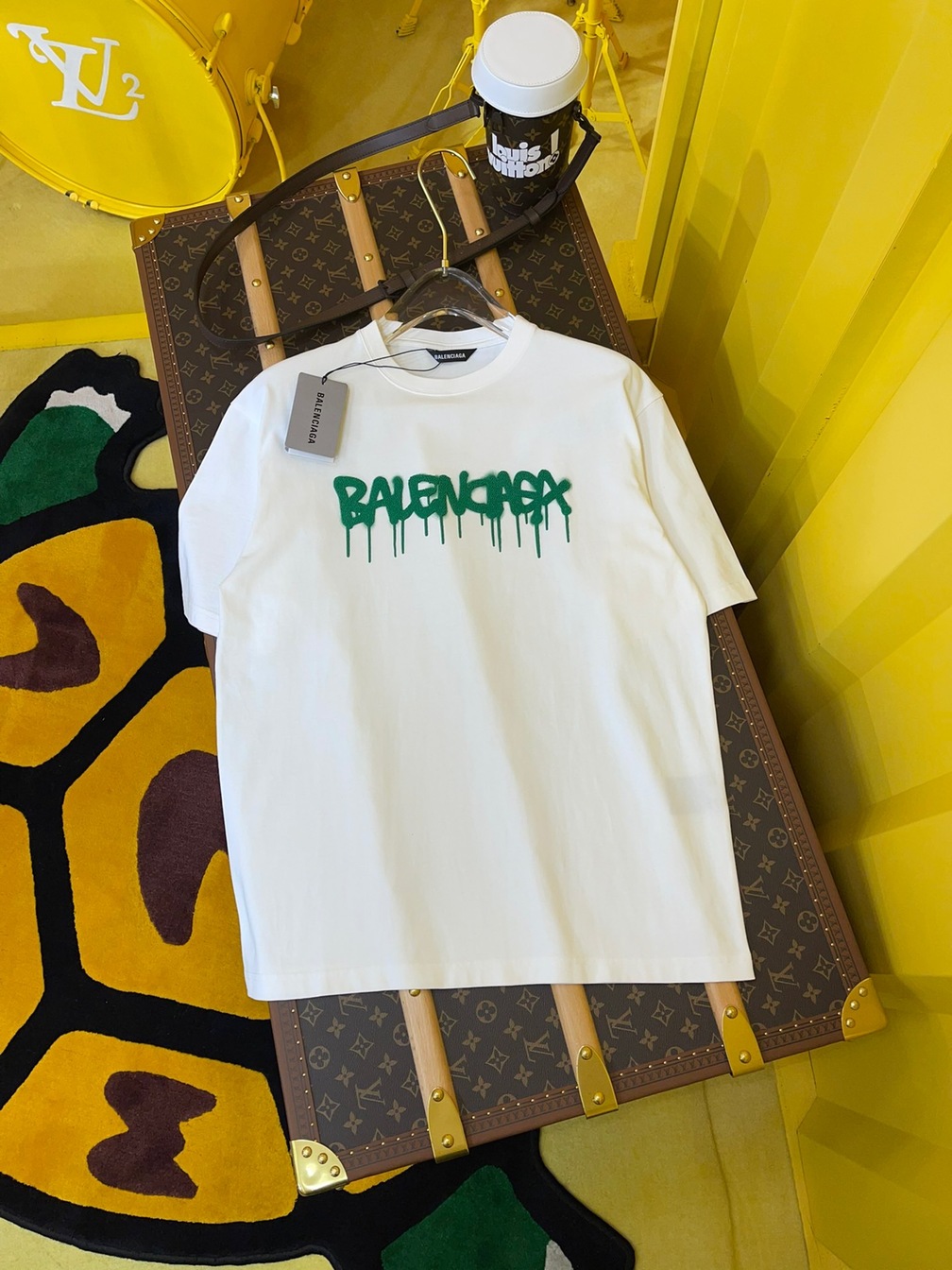Tee Balenciaga Logo Print White Ss2022