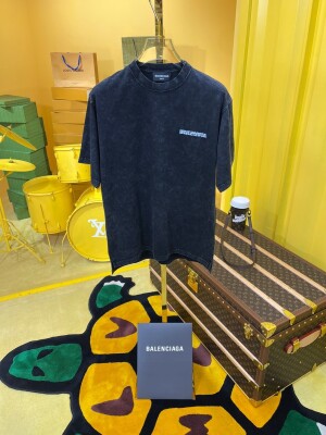 Tee Balenciaga New Logo Dark Gray Ss2022