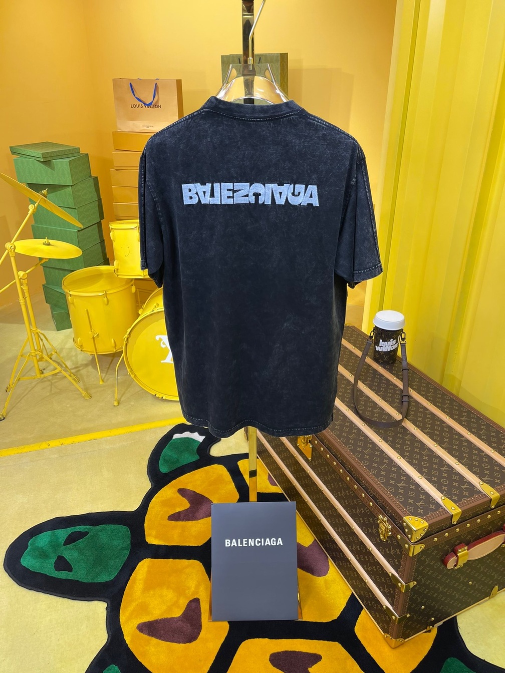 Tee Balenciaga New Logo Dark Gray Ss2022
