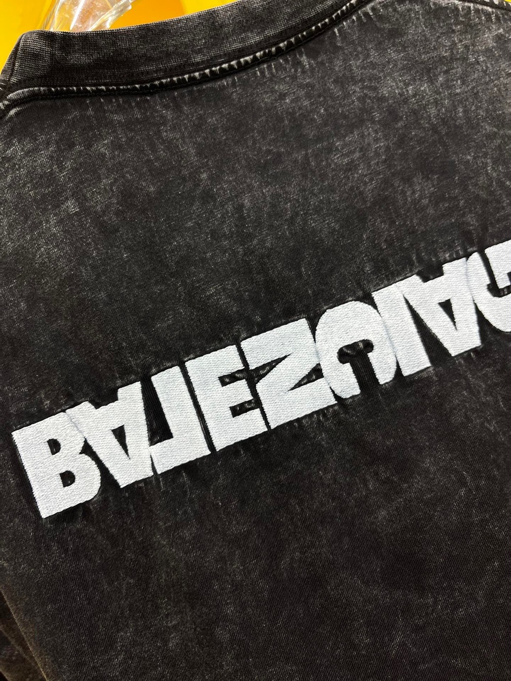 Tee Balenciaga New Logo Dark Gray Ss2022