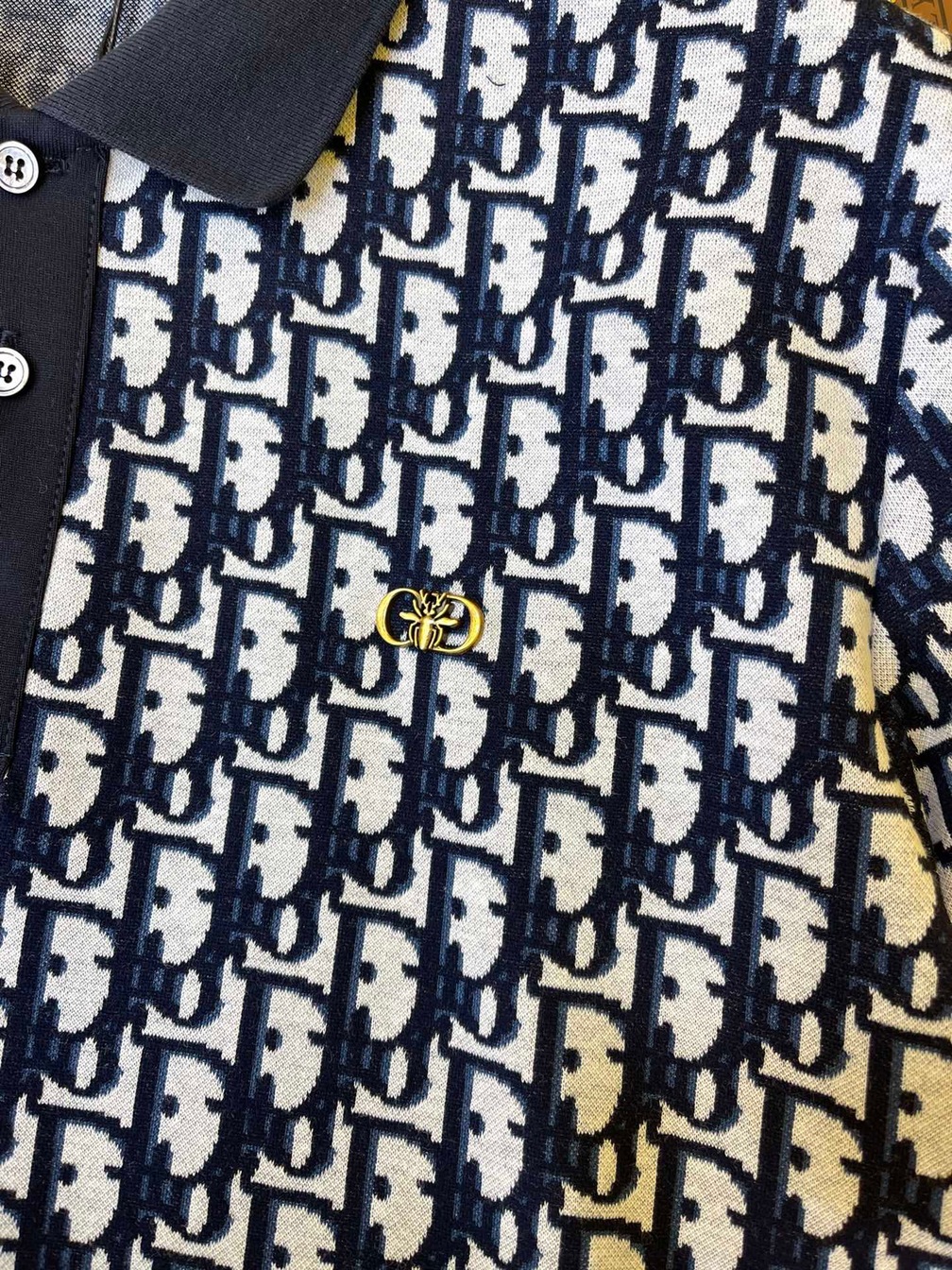 Polo Dior Oblique Navy Blue Ss2022