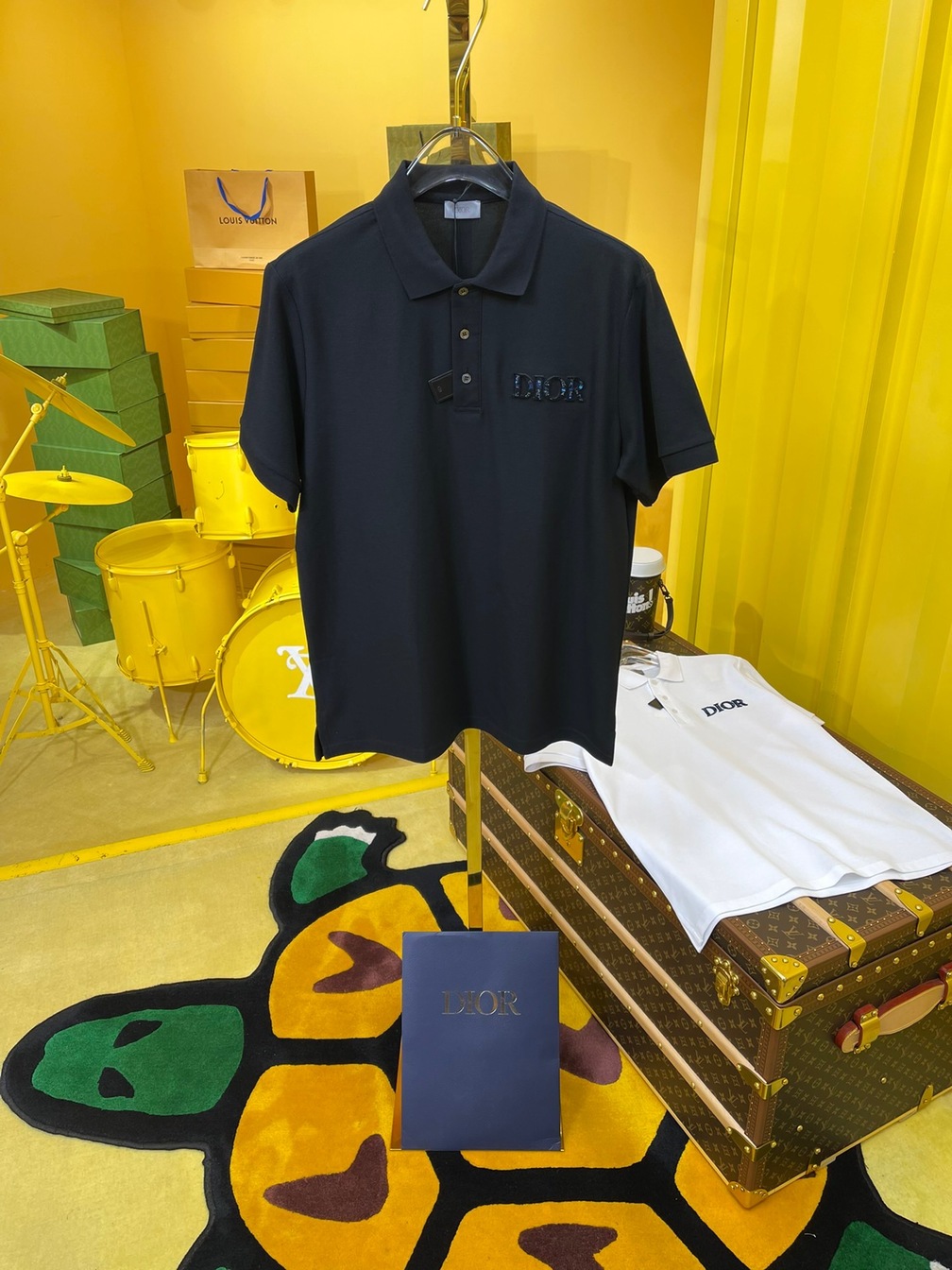 Polo Dior Peter Doig Black Ss2022