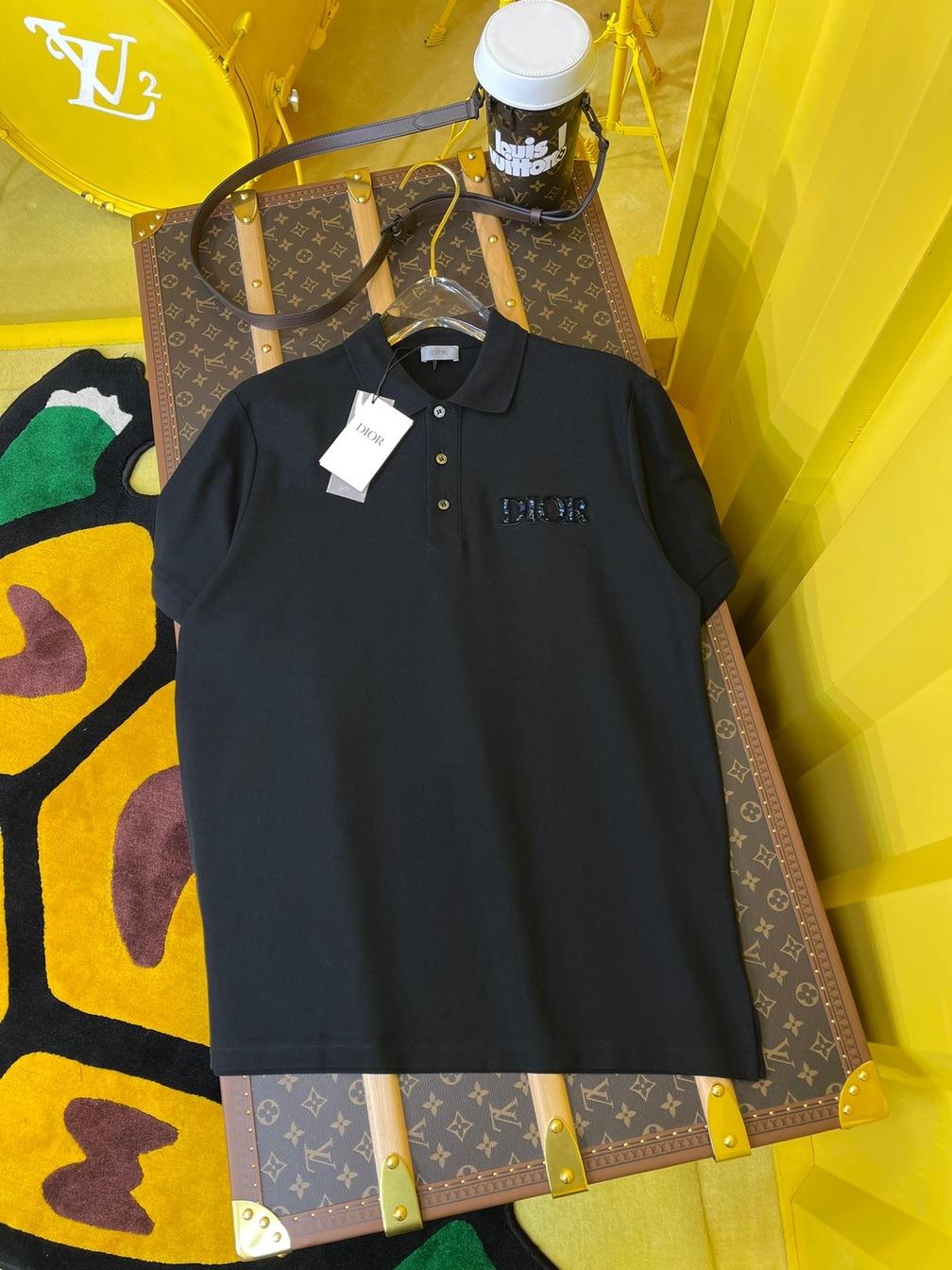Polo Dior Peter Doig Black Ss2022