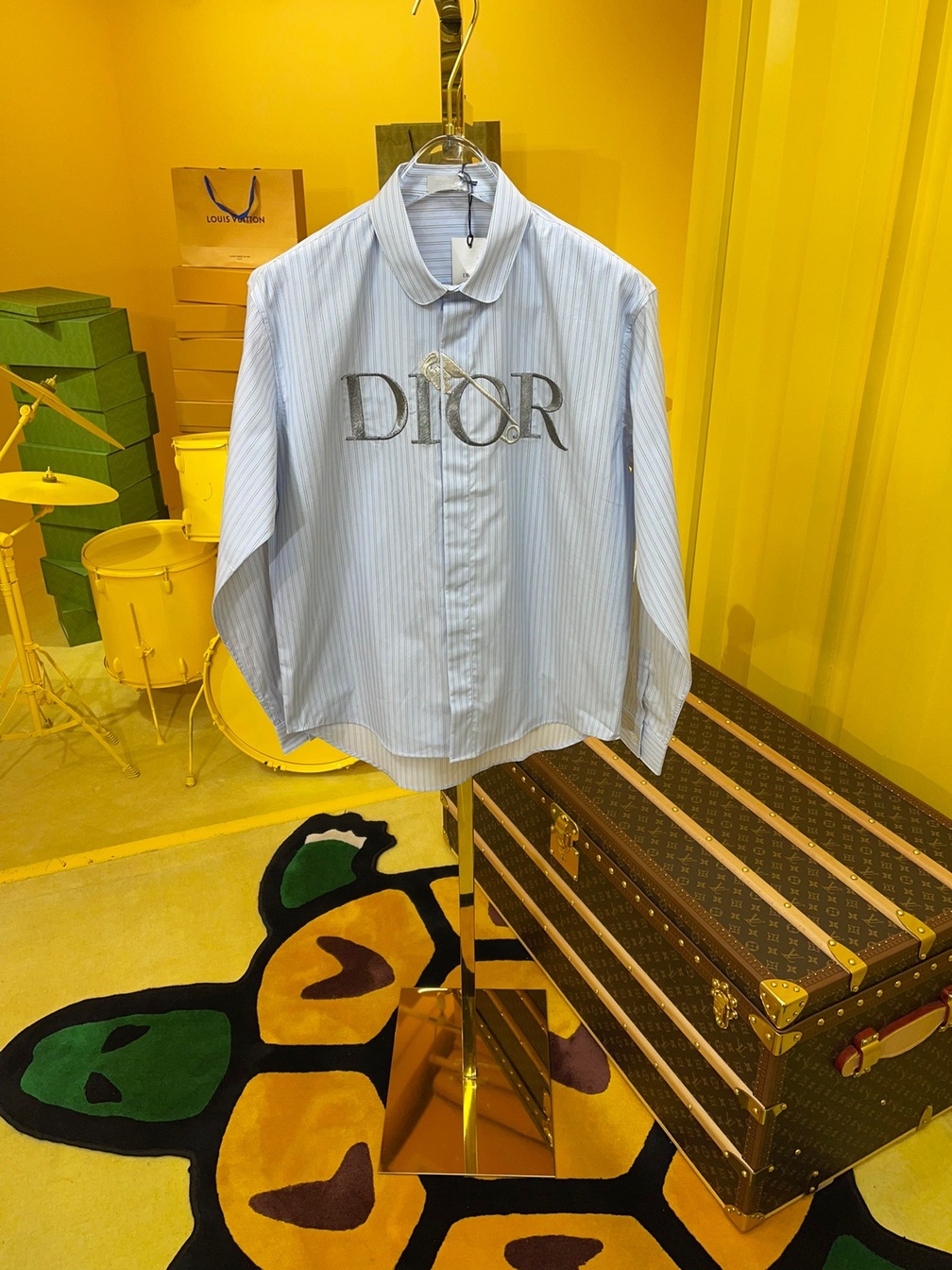 Shirt Dior Stripe Pint Blue Ss2022