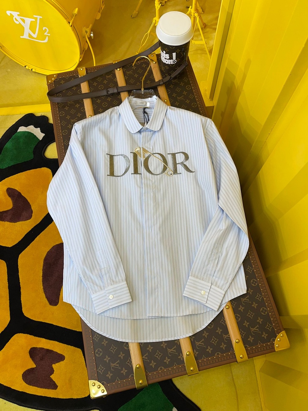 Shirt Dior Stripe Pint Blue Ss2022