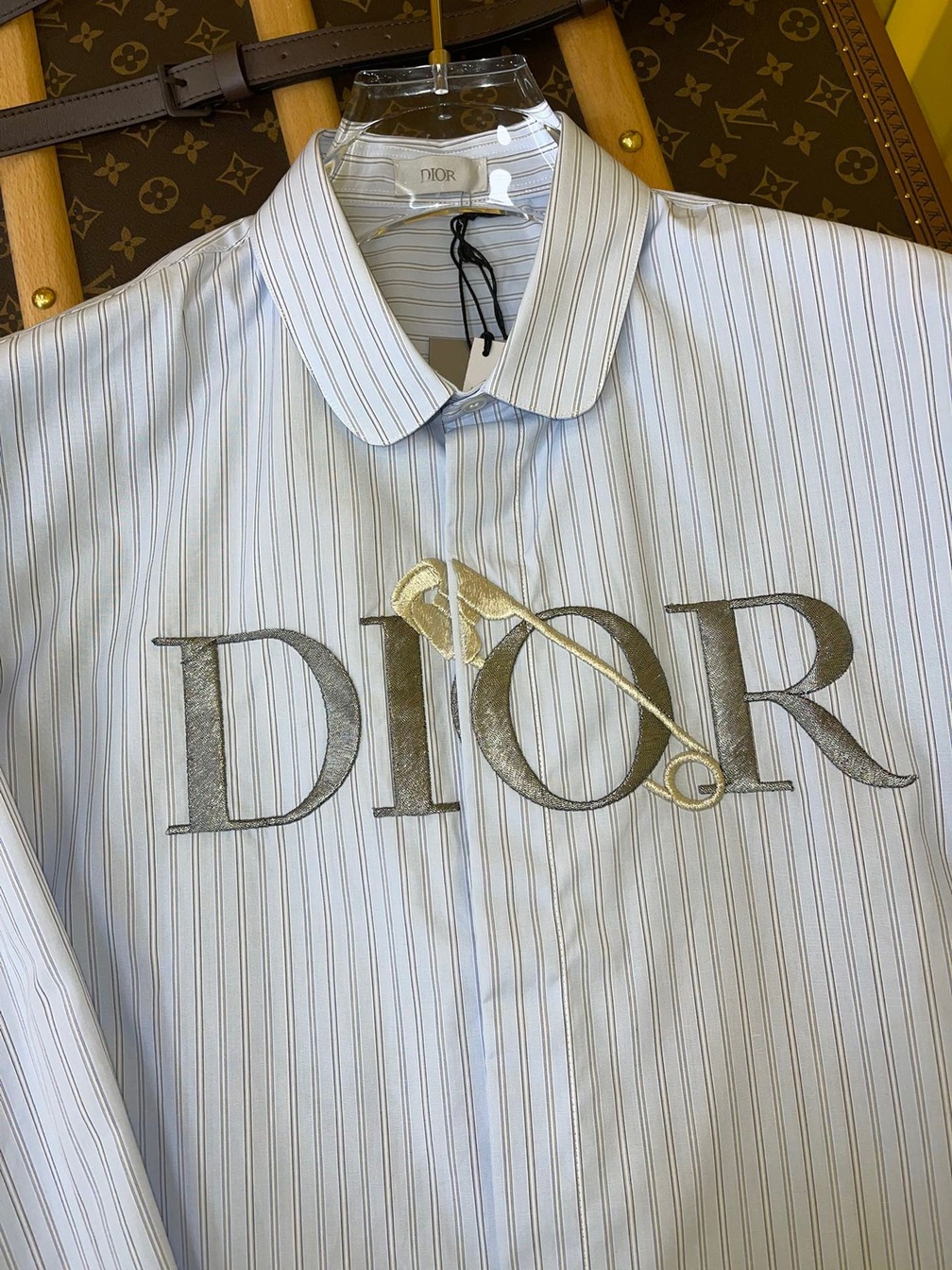 Shirt Dior Stripe Pint Blue Ss2022