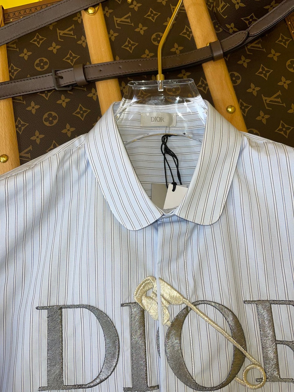 Shirt Dior Stripe Pint Blue Ss2022