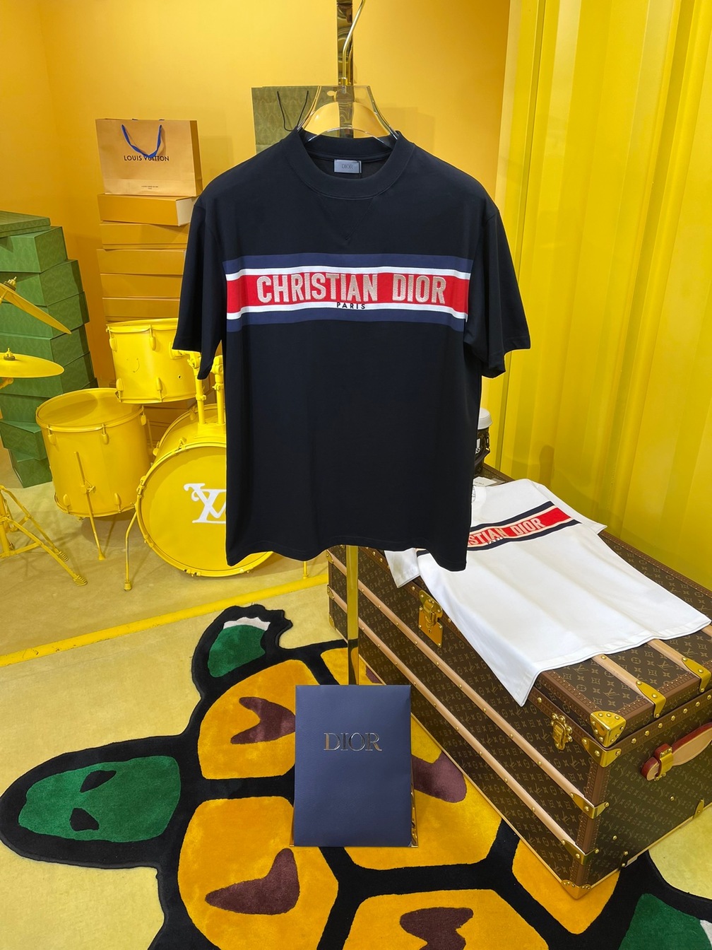 Tee Dior Alps Logo Black Ss2022