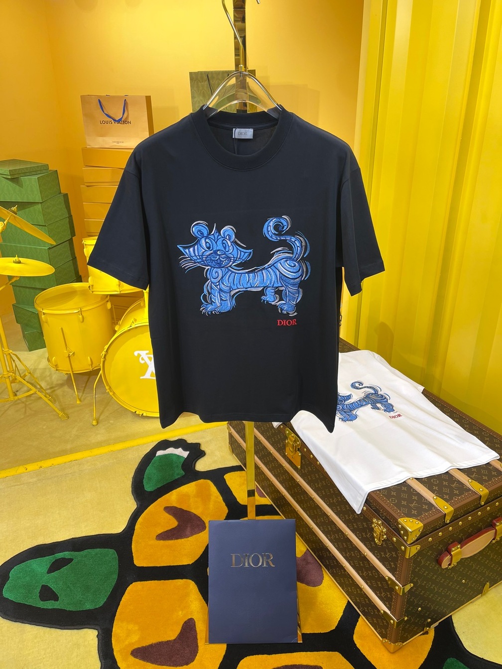 Tee Dior Blue Cat Blue Ss2022