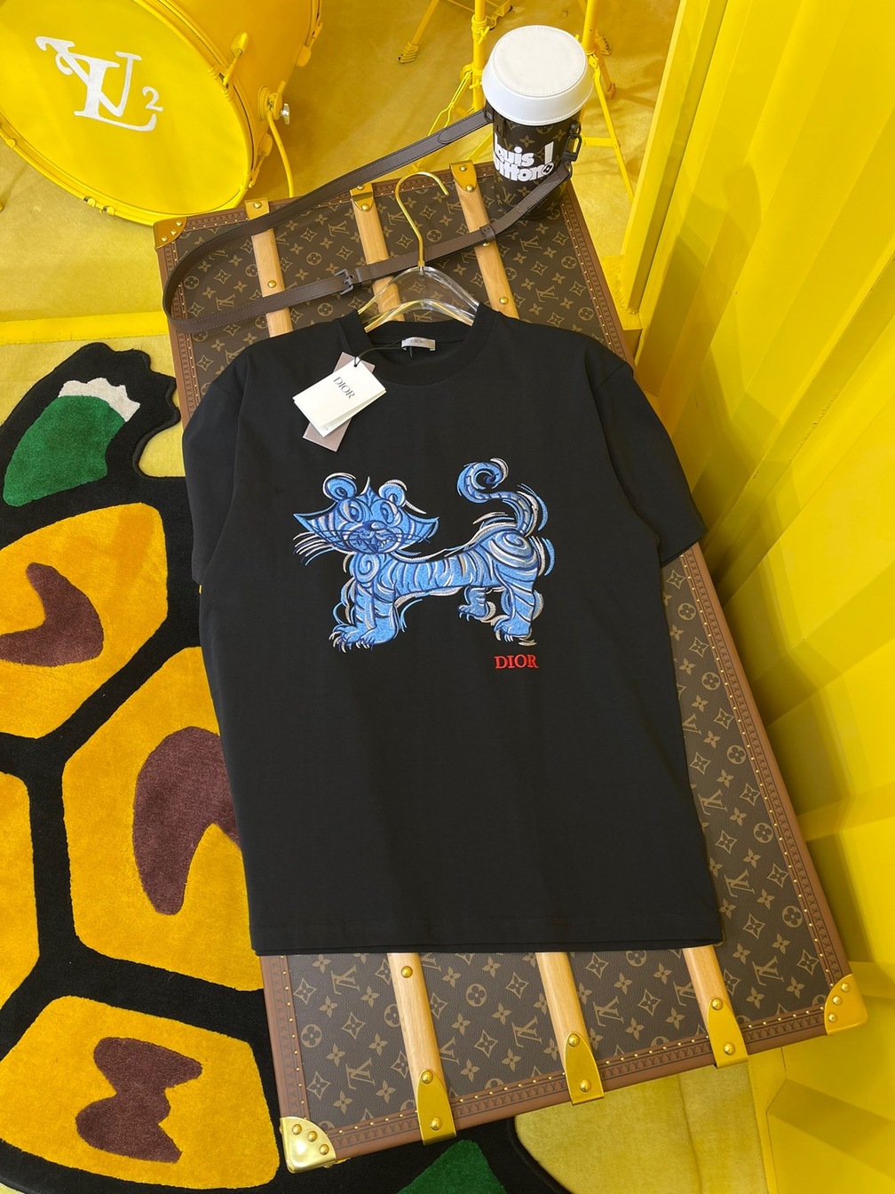 Tee Dior Blue Cat Blue Ss2022