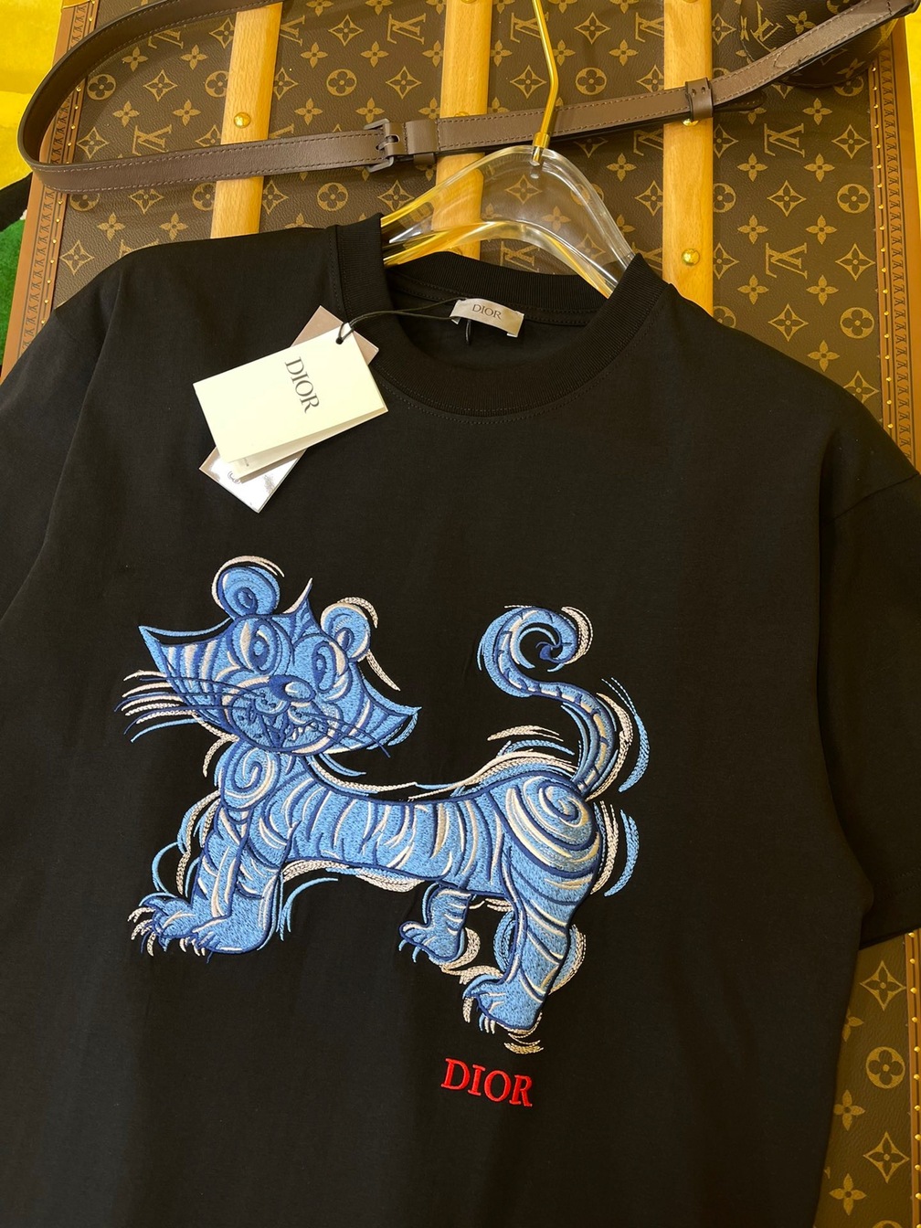 Tee Dior Blue Cat Blue Ss2022