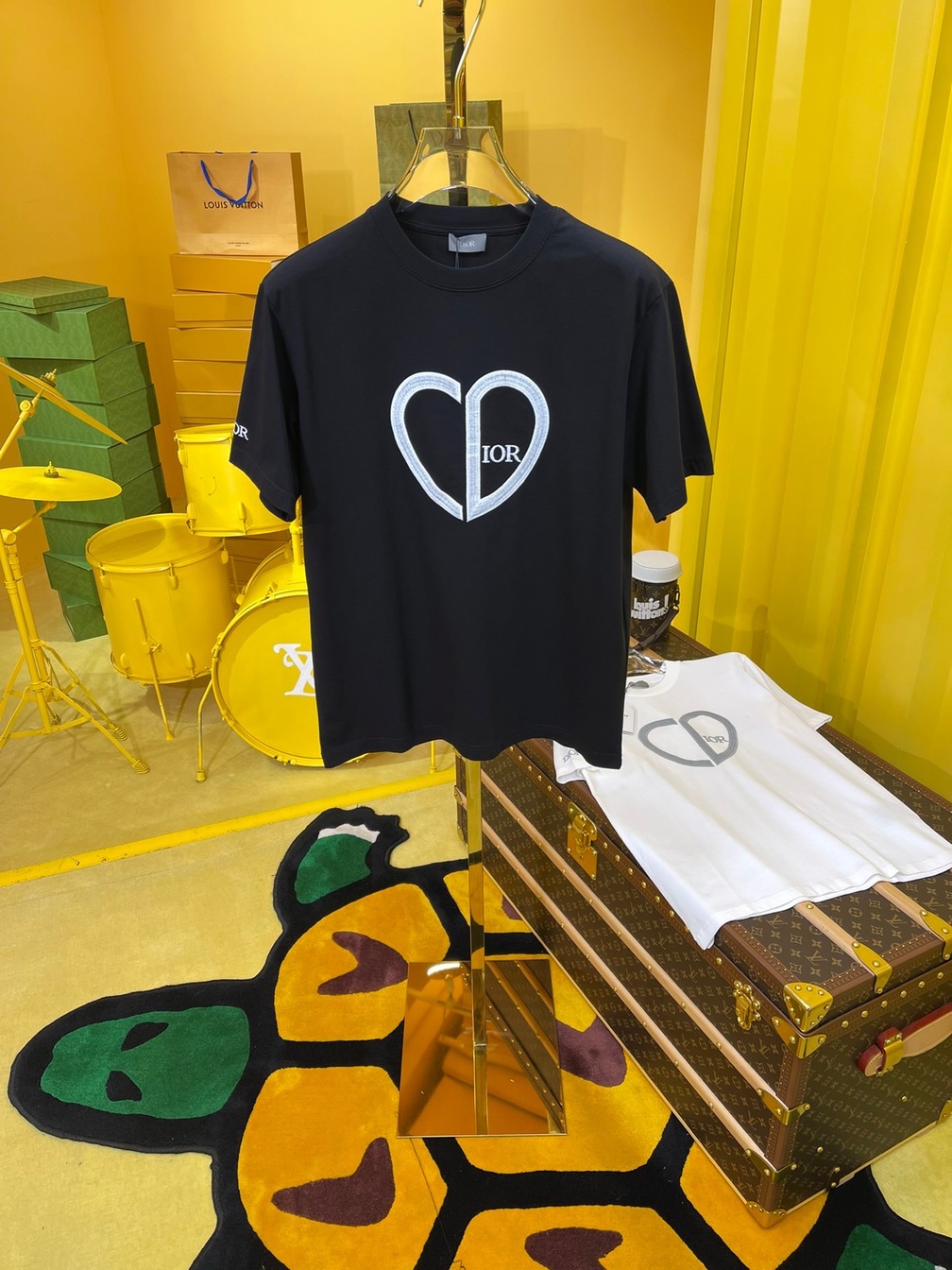 Tee Dior Cd Heart Black Ss2022