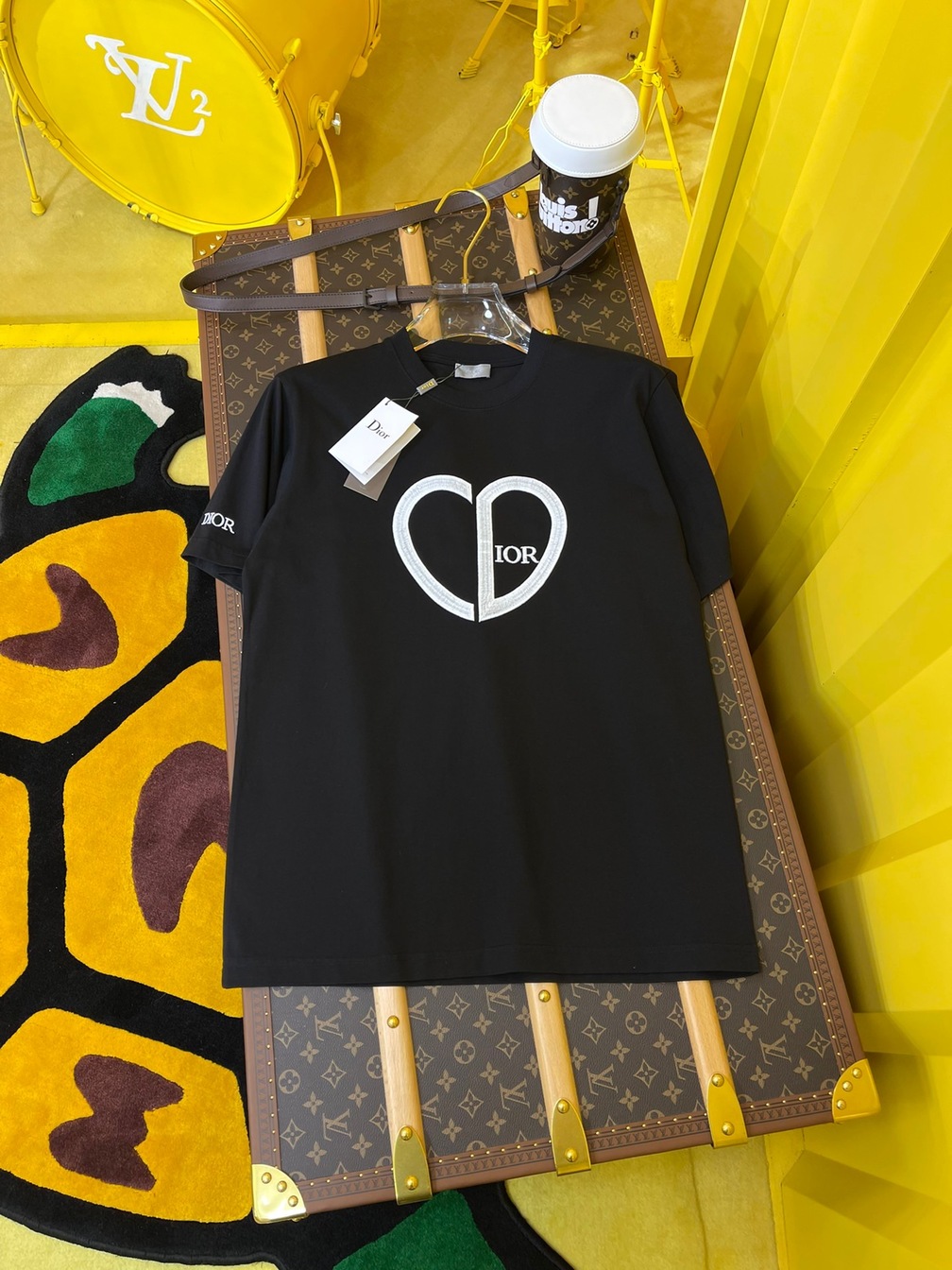 Tee Dior Cd Heart Black Ss2022