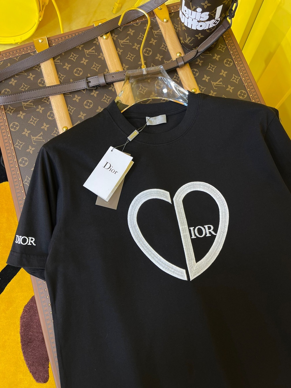 Tee Dior Cd Heart Black Ss2022