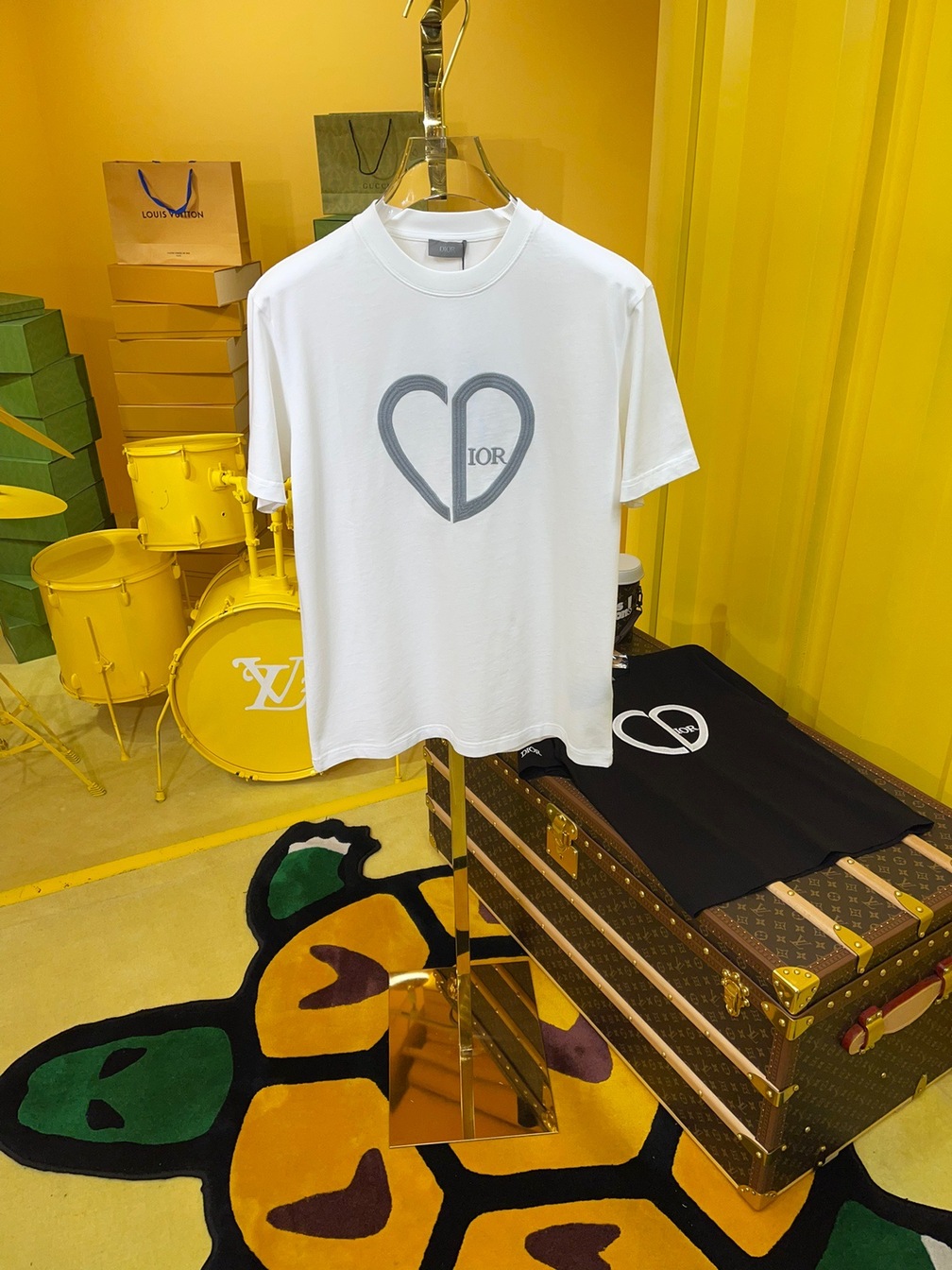 Tee Dior Cd Heart White Ss2022