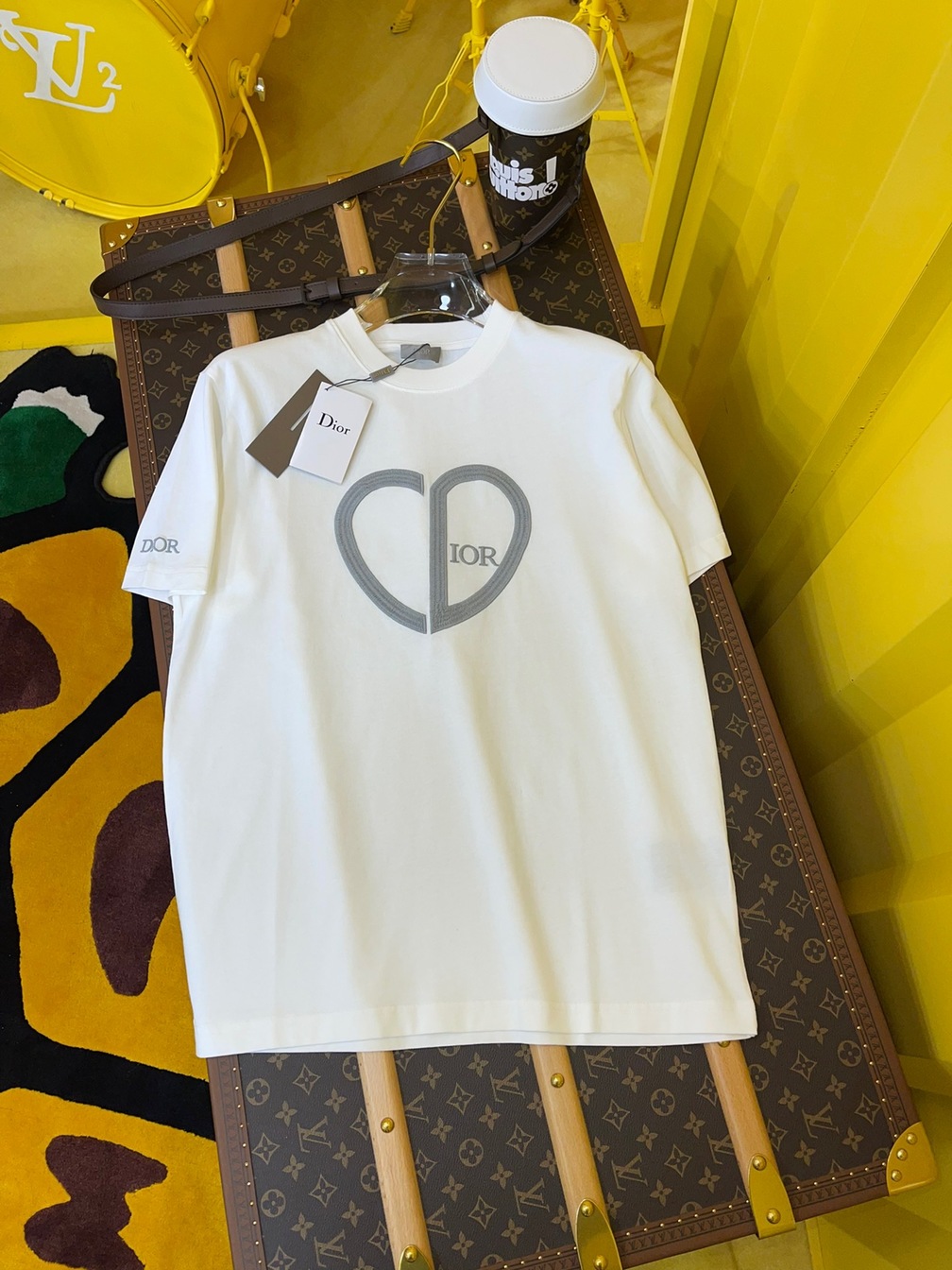 Tee Dior Cd Heart White Ss2022