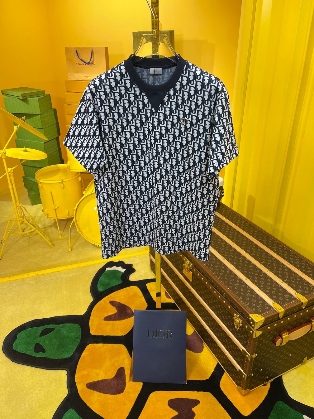 Tee Dior Oblique Dark Blue Ss2022
