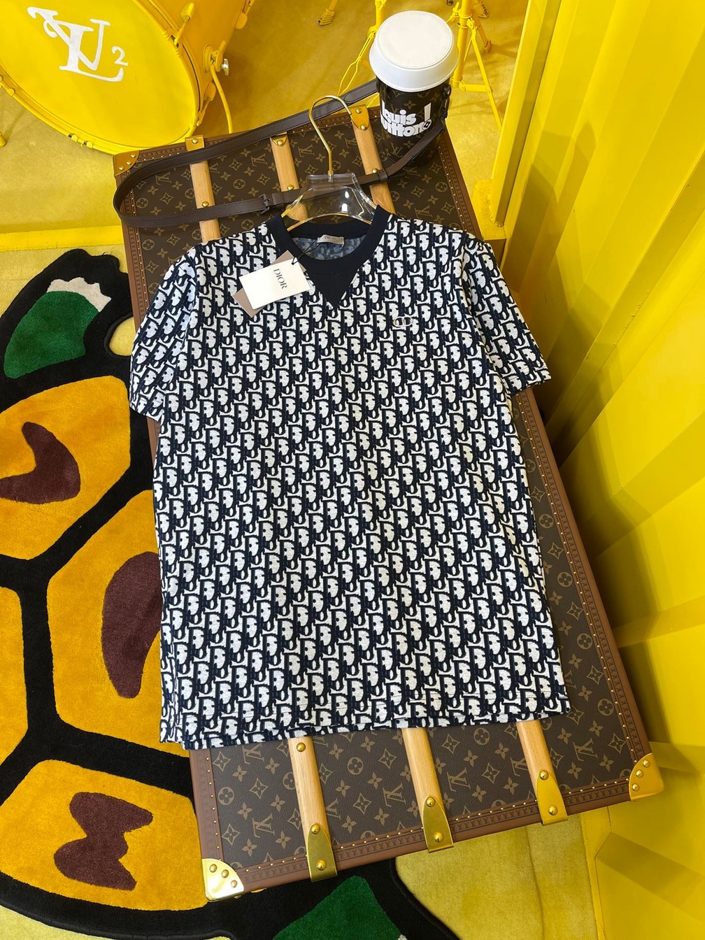 Tee Dior Oblique Dark Blue Ss2022