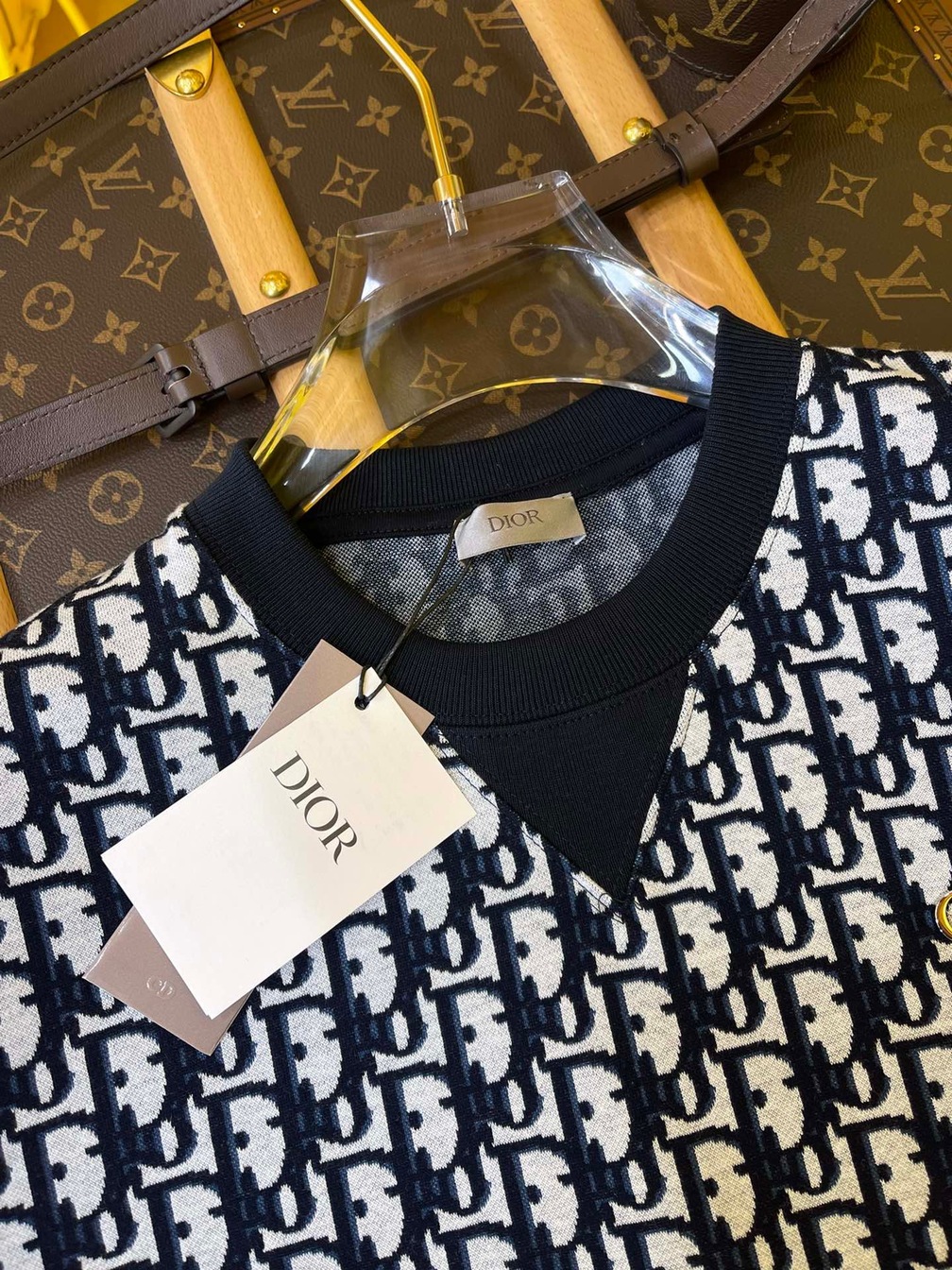 Tee Dior Oblique Dark Blue Ss2022