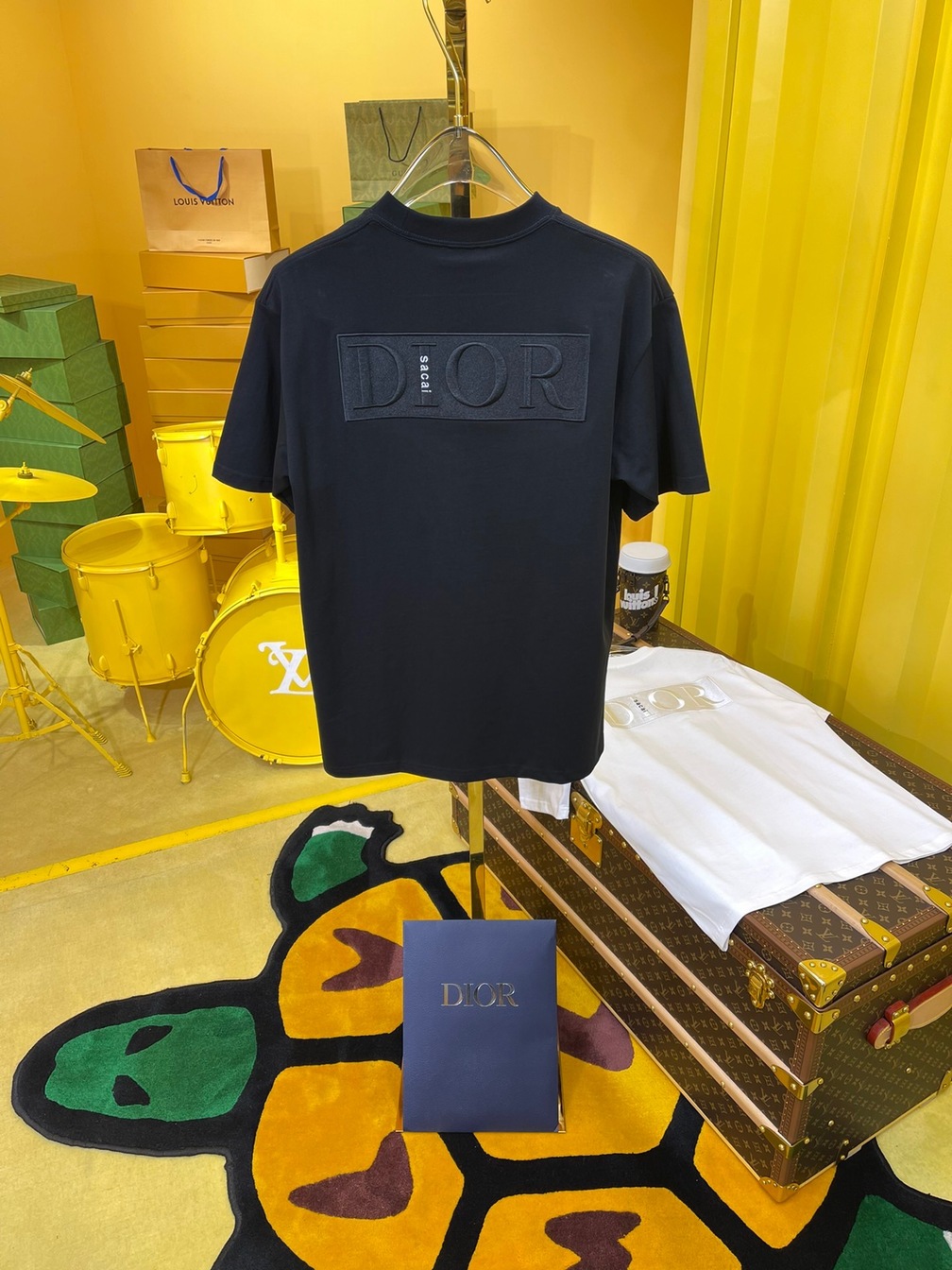 Tee Dior Sacai Black Ss2022