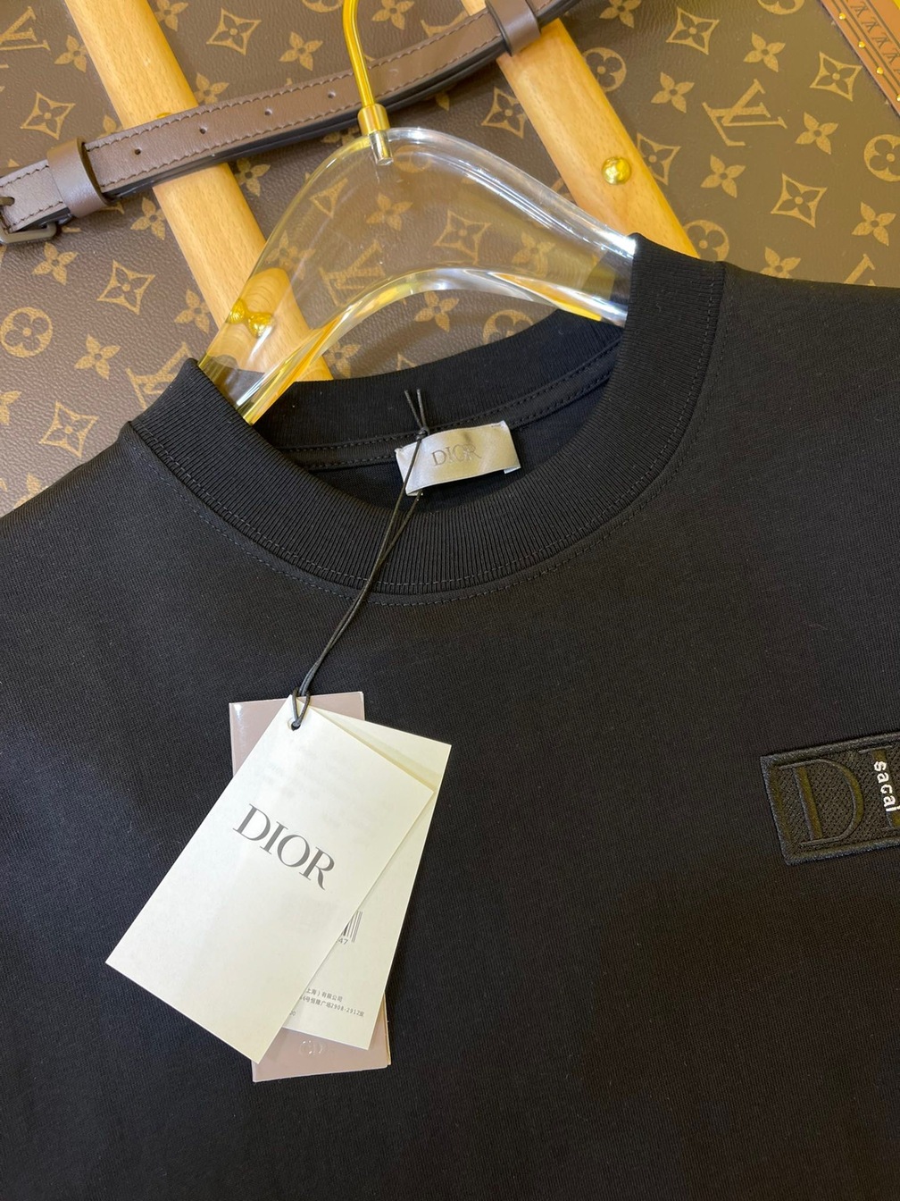 Tee Dior Sacai Black Ss2022