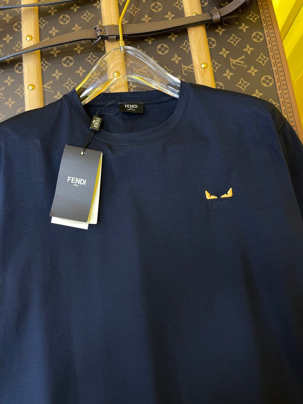 Tee Fendi Logo Eyes Black Ss2022