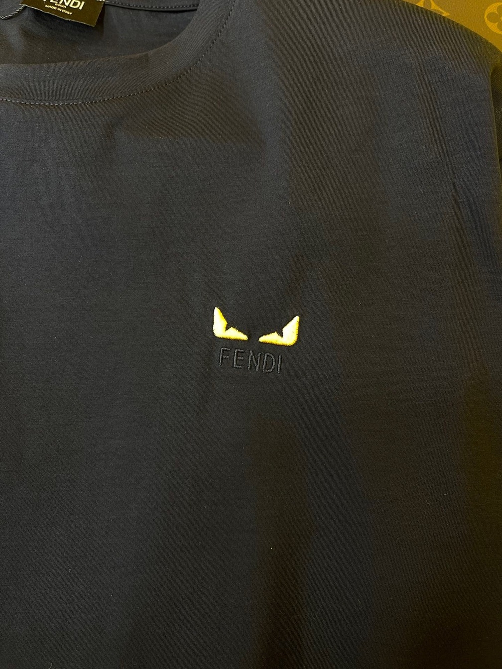 Tee Fendi Logo Eyes Black Ss2022