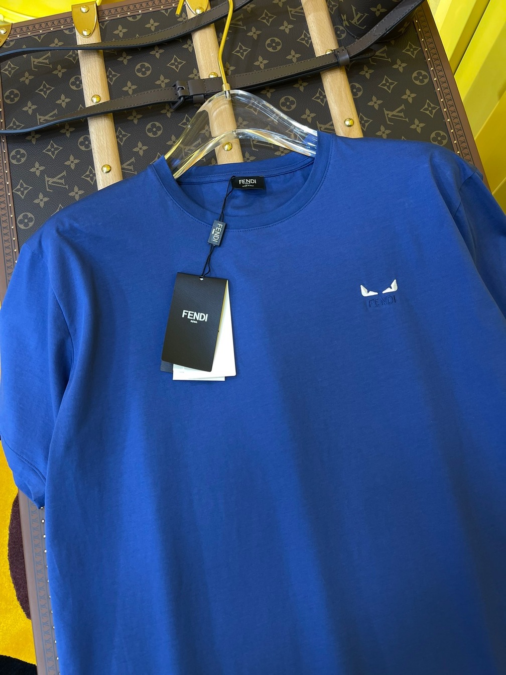 Tee Fendi Logo Eyes Blue Ss2022