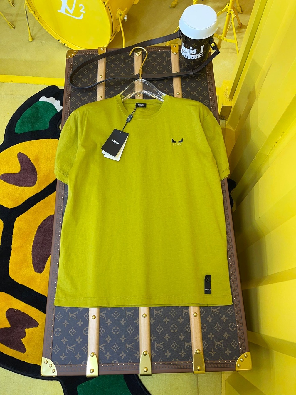 Tee Fendi Logo Eyes Yellow Ss2022