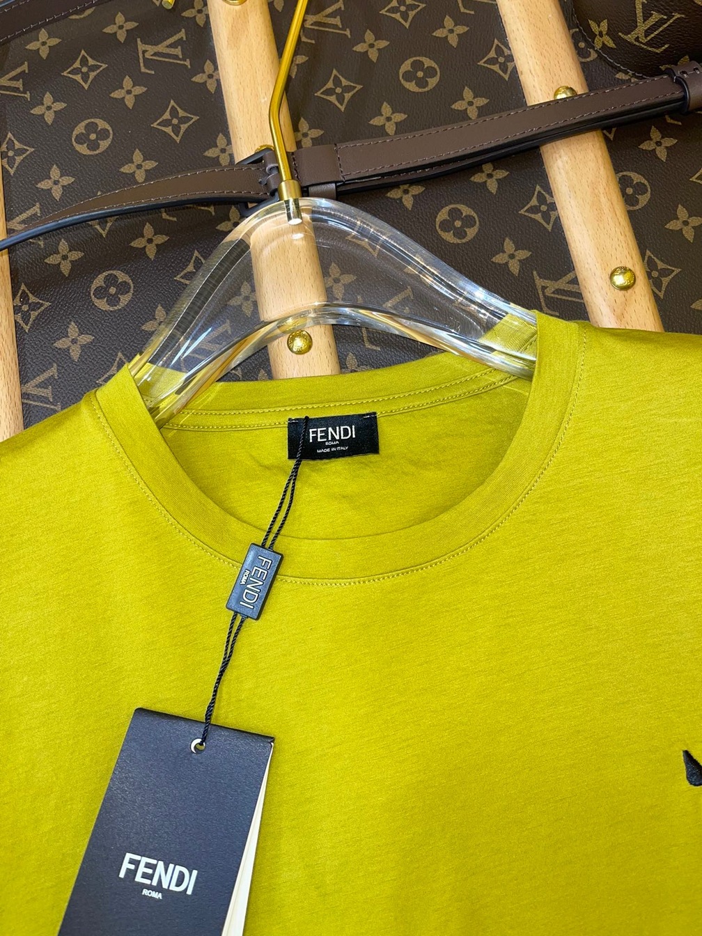 Tee Fendi Logo Eyes Yellow Ss2022