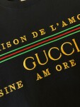 Tee Gucci Fake Logo New Black Ss2022