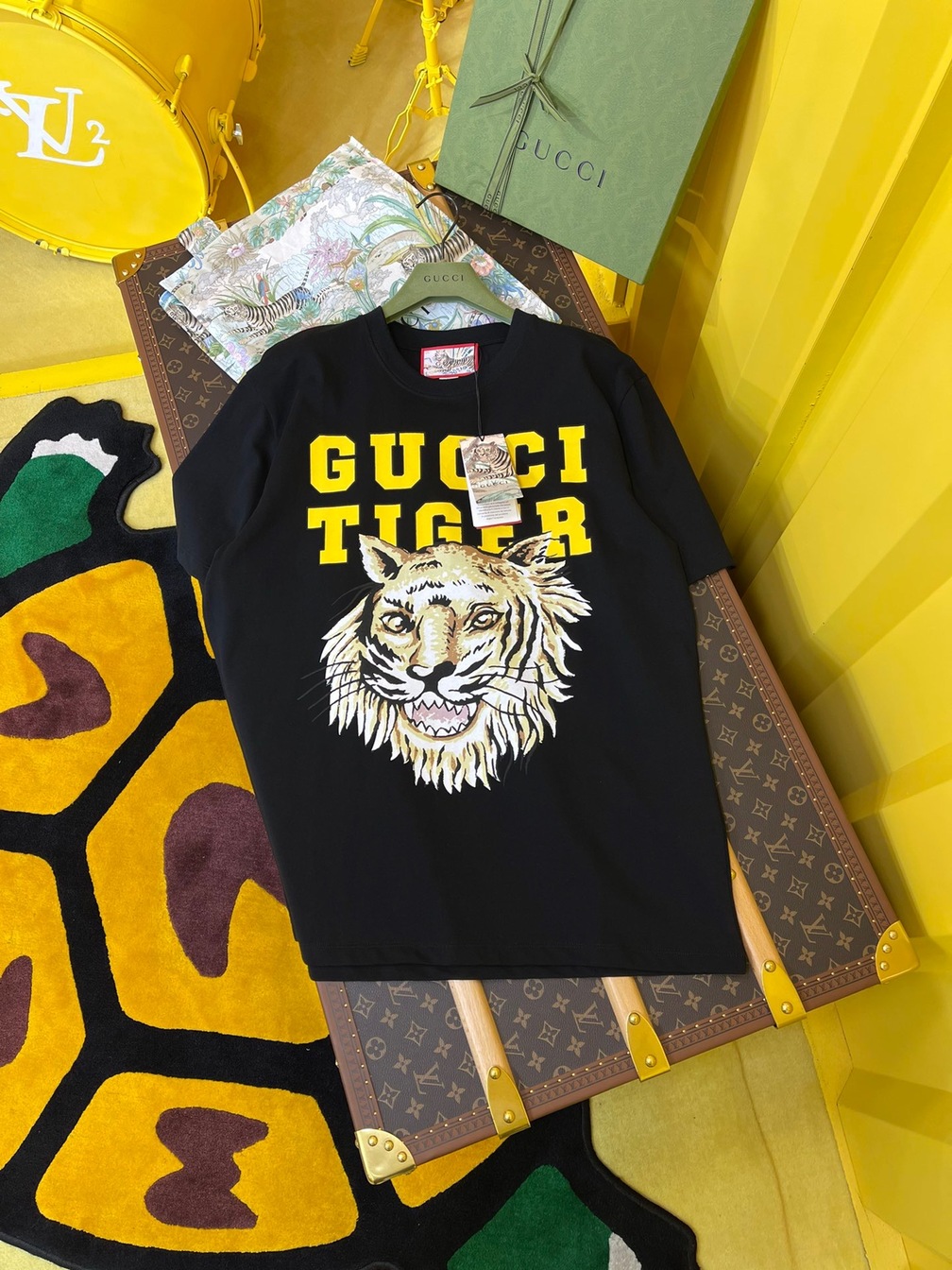 Tee Gucci Tiger Head Black Ss2022