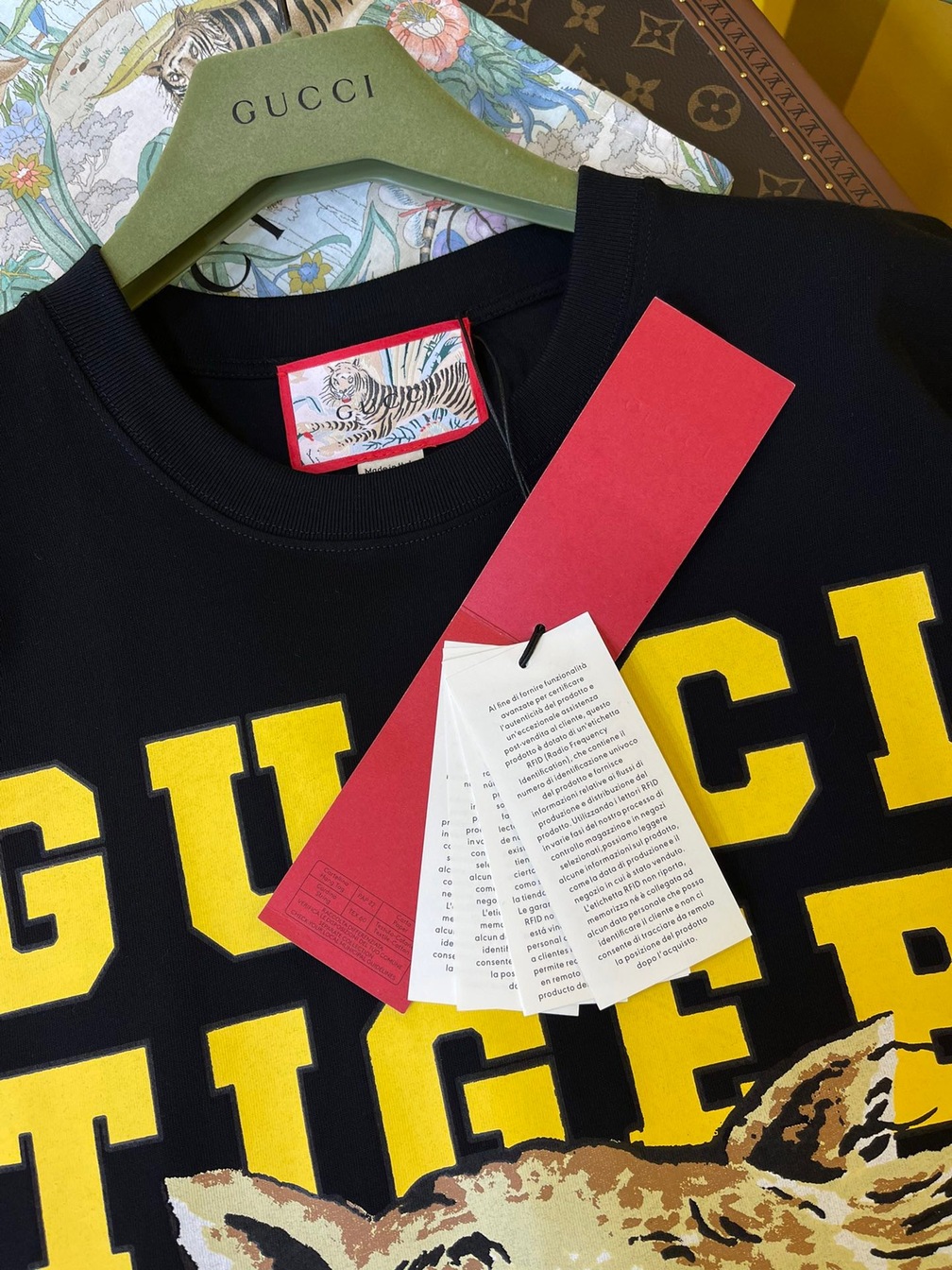 Tee Gucci Tiger Head Black Ss2022