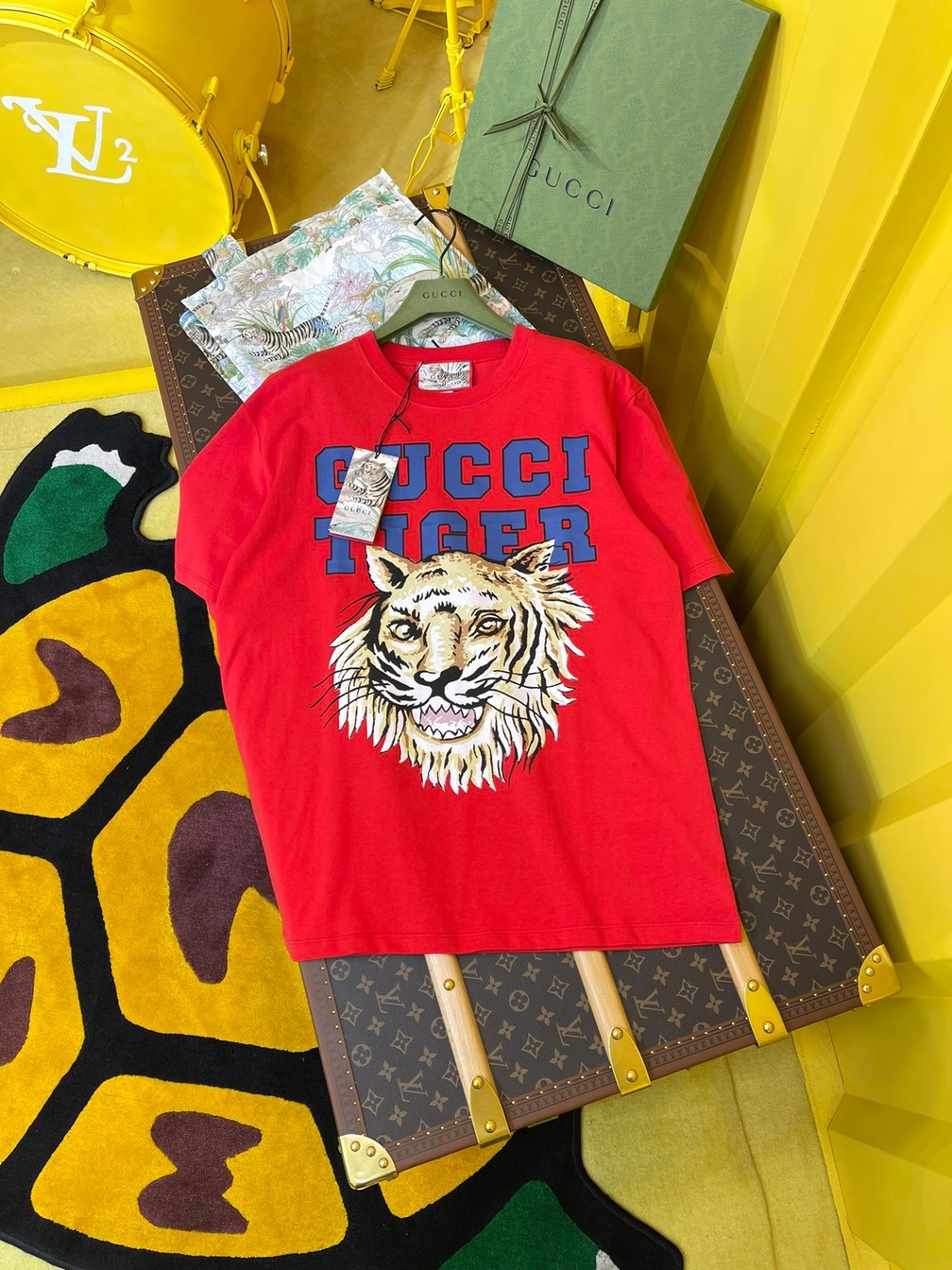 Tee Gucci Tiger Head Red Ss2022