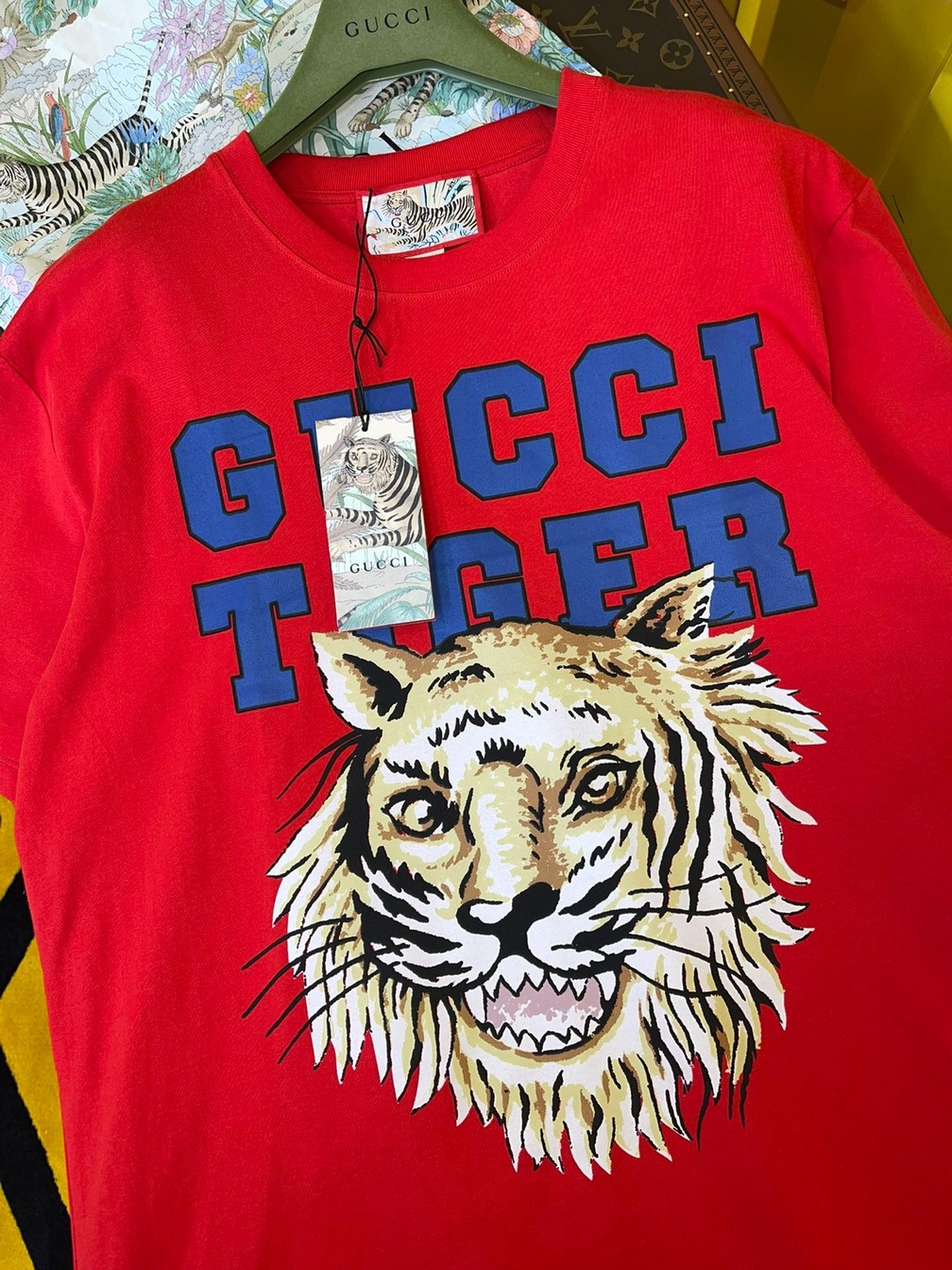 Tee Gucci Tiger Head Red Ss2022