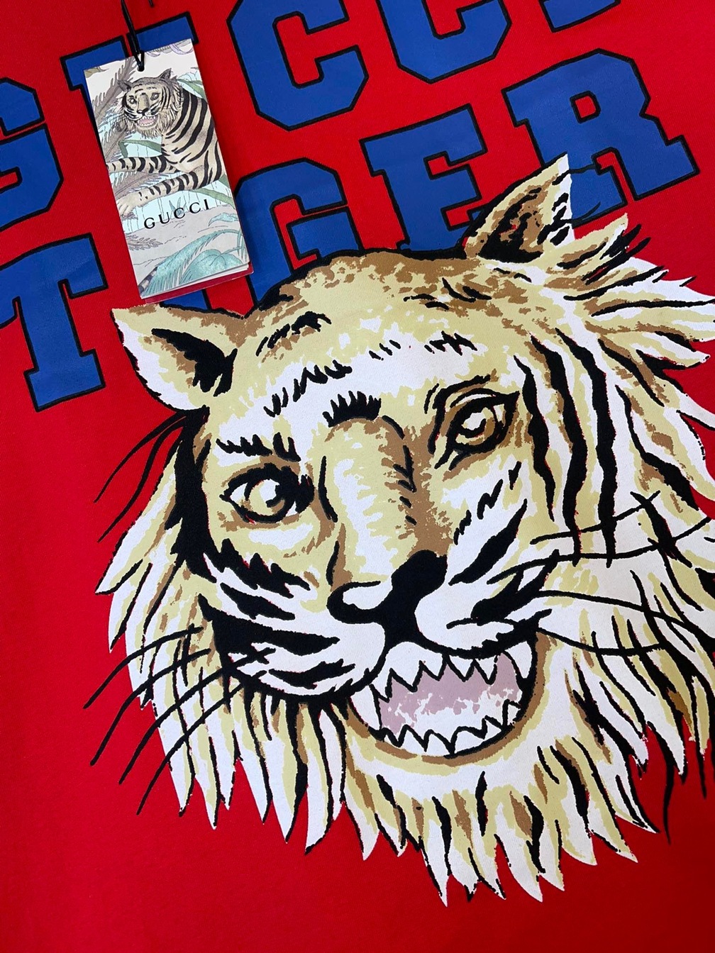Tee Gucci Tiger Head Red Ss2022