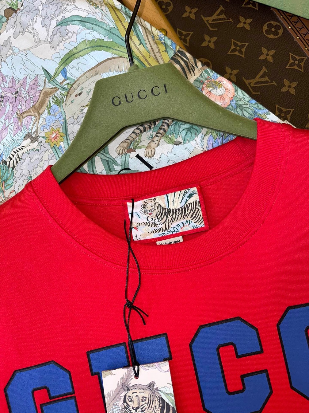 Tee Gucci Tiger Head Red Ss2022