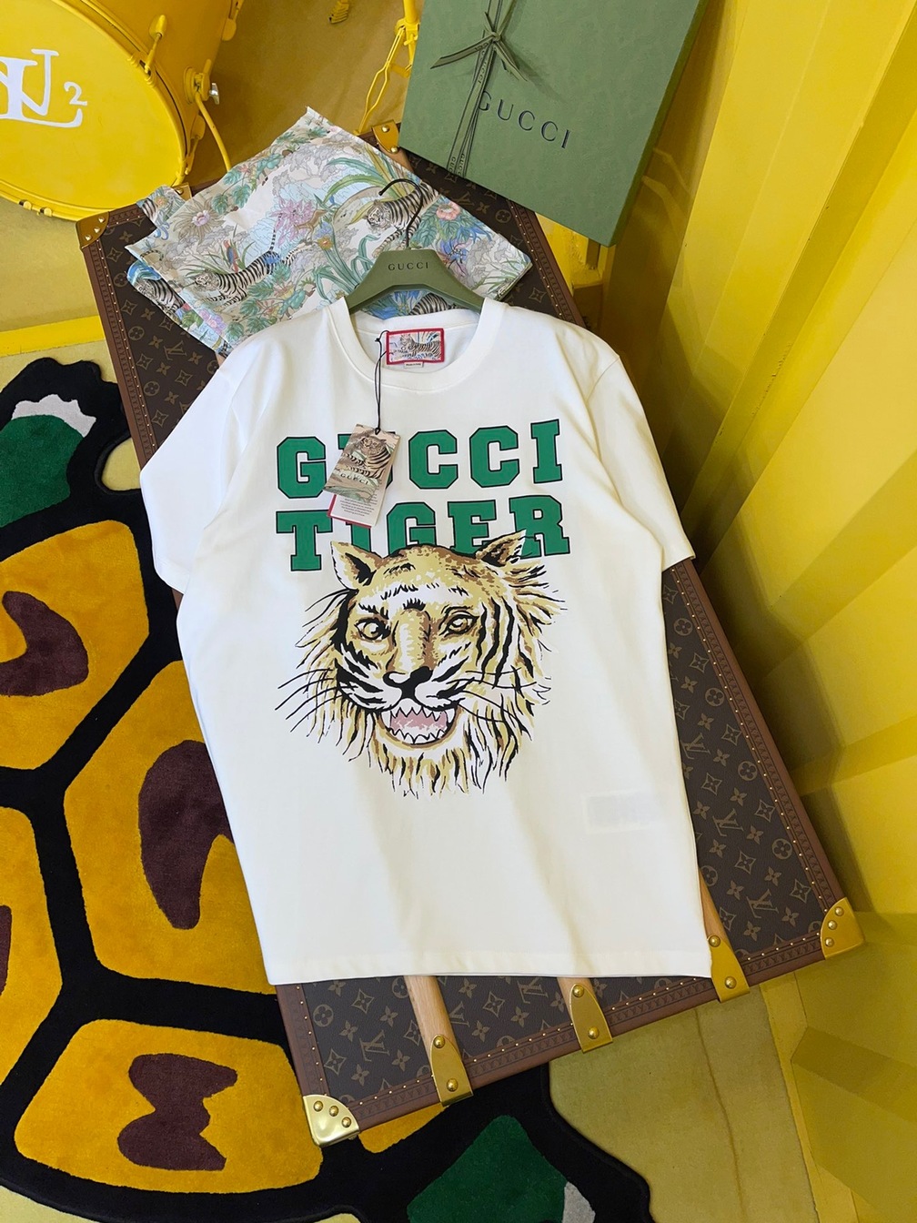 Tee Gucci Tiger Head White Ss2022