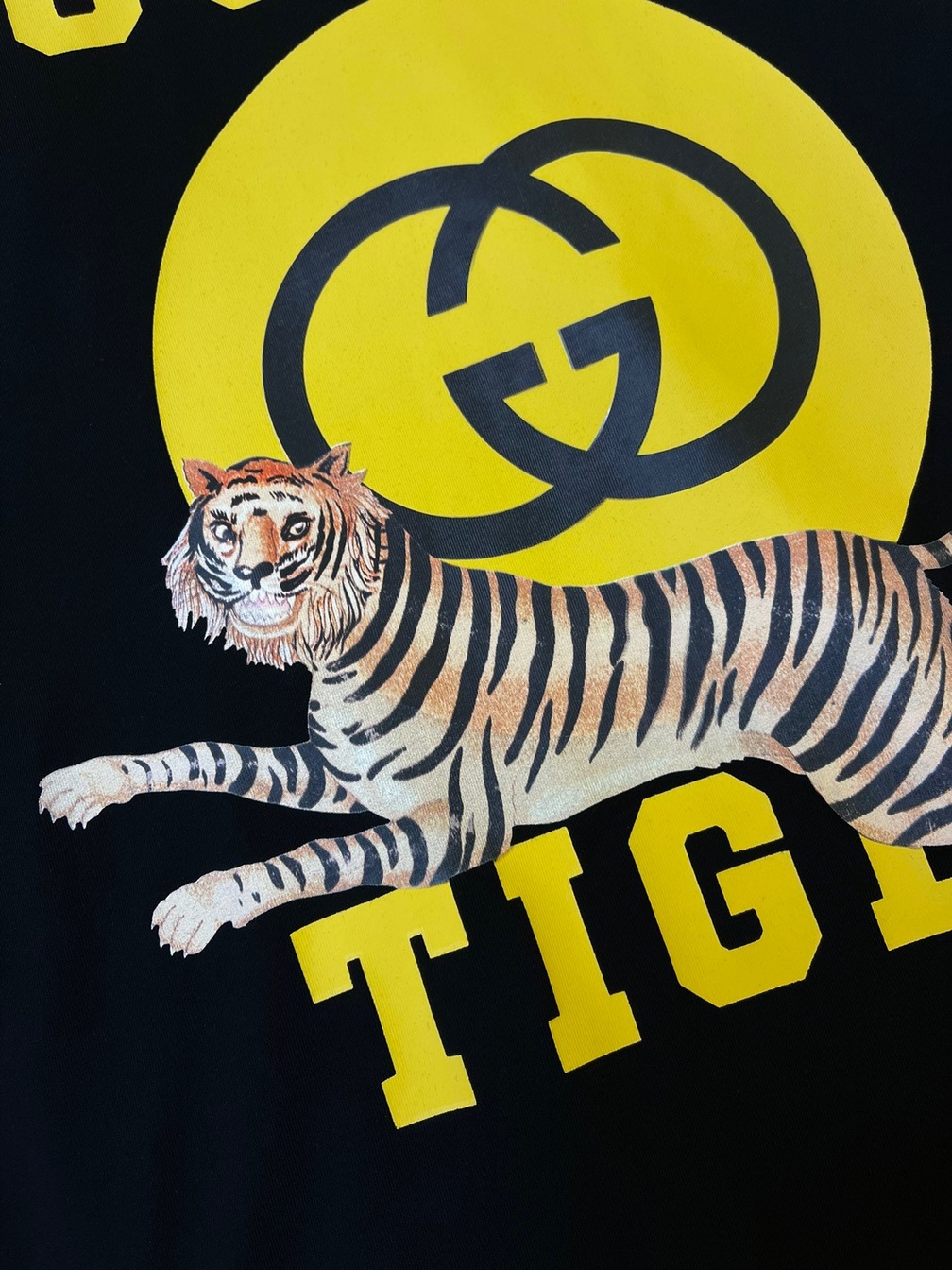 Tee Gucci Tiger Run Black Ss2022