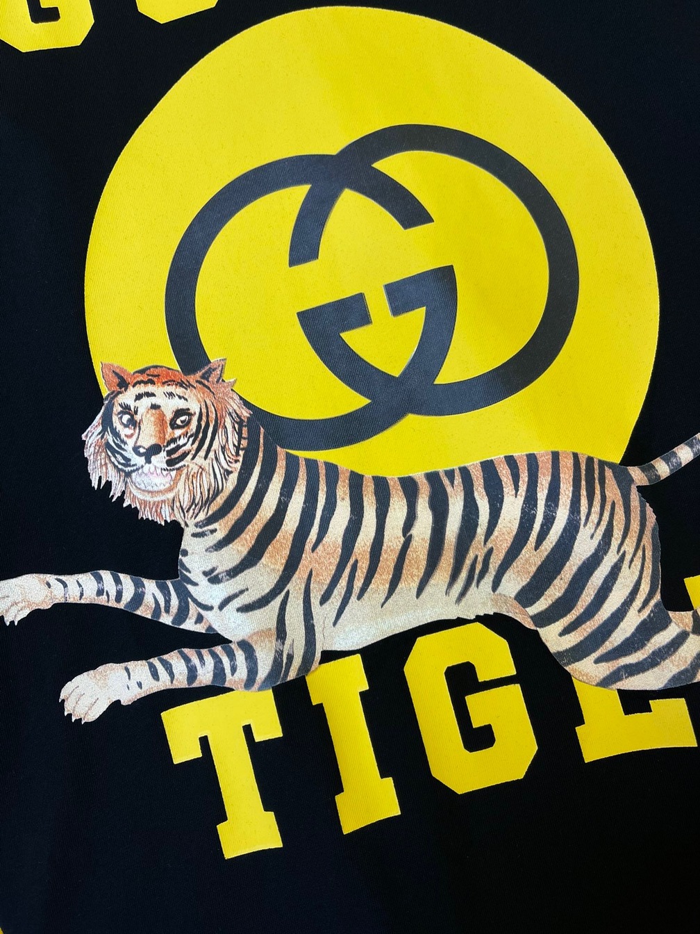 Tee Gucci Tiger Run Black Ss2022