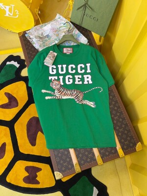 Tee Gucci Tiger Run Green Ss2022