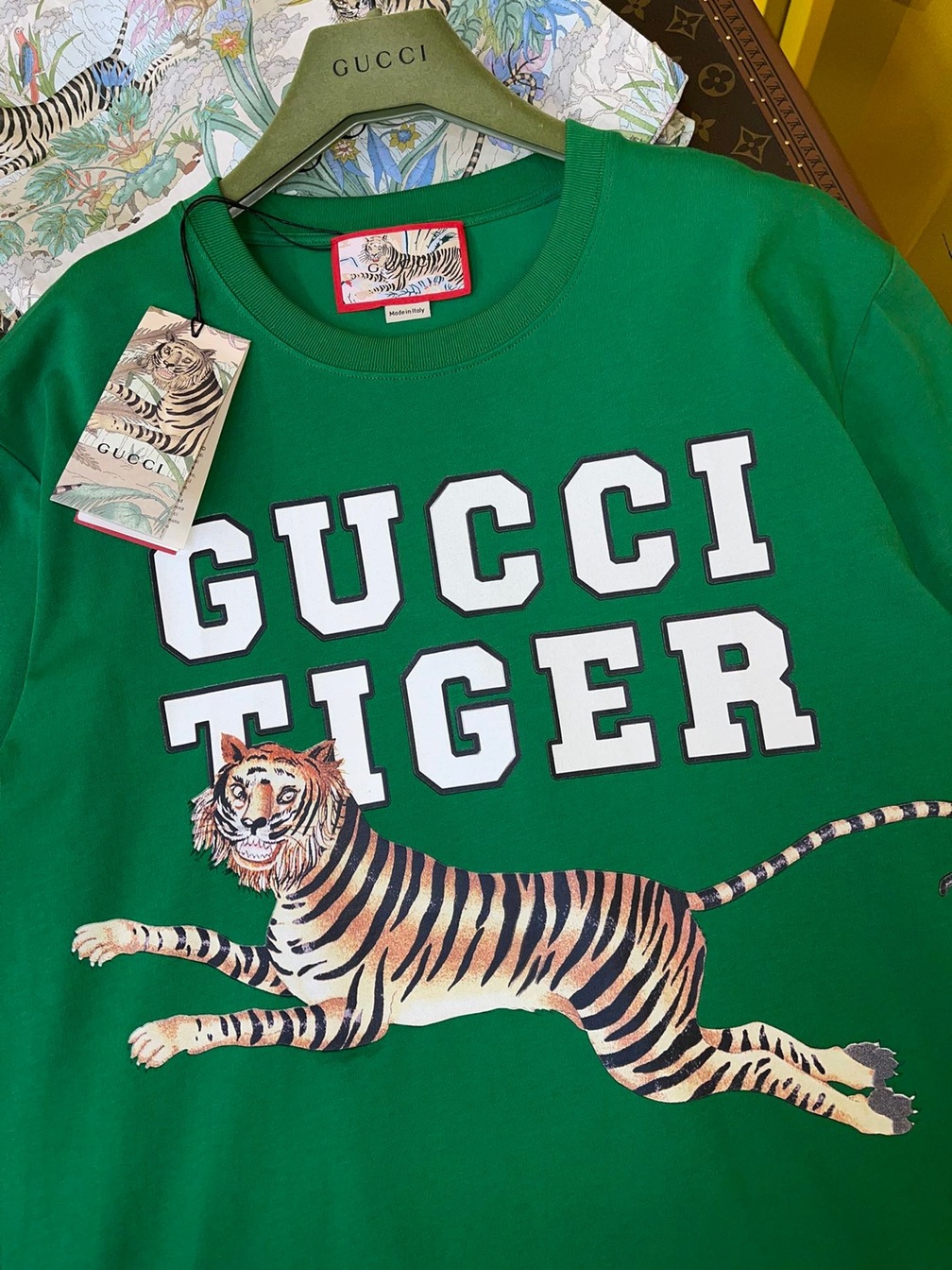 Tee Gucci Tiger Run Green Ss2022