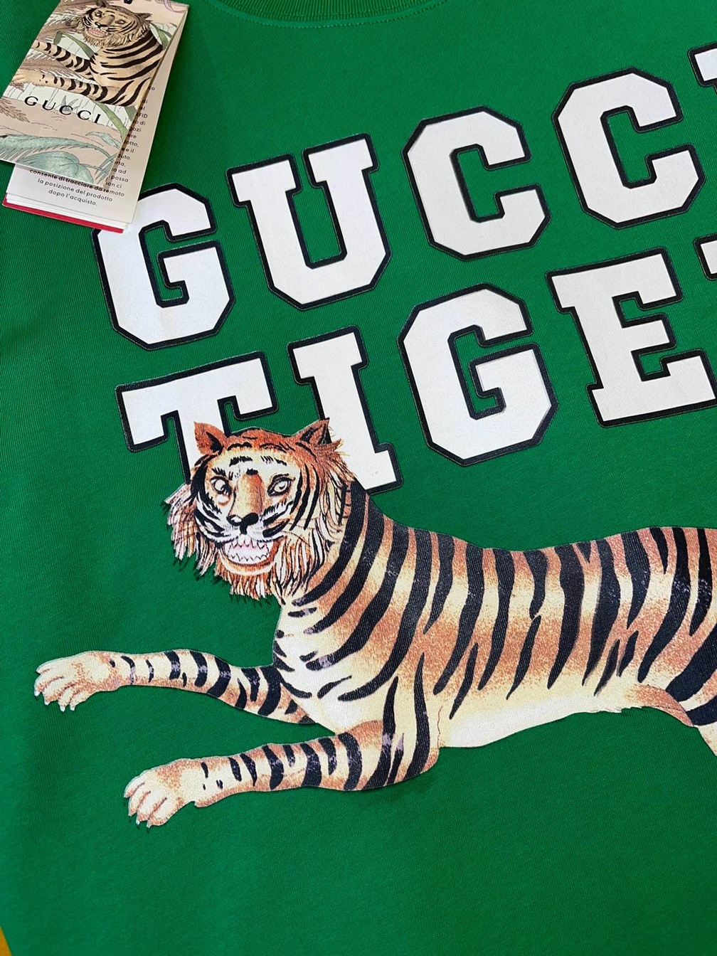 Tee Gucci Tiger Run Green Ss2022