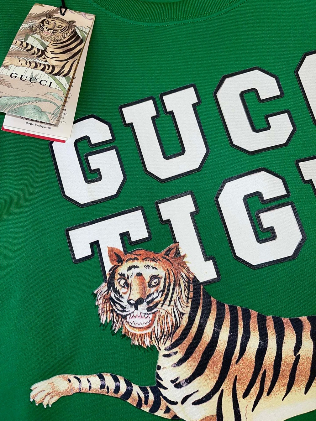 Tee Gucci Tiger Run Green Ss2022