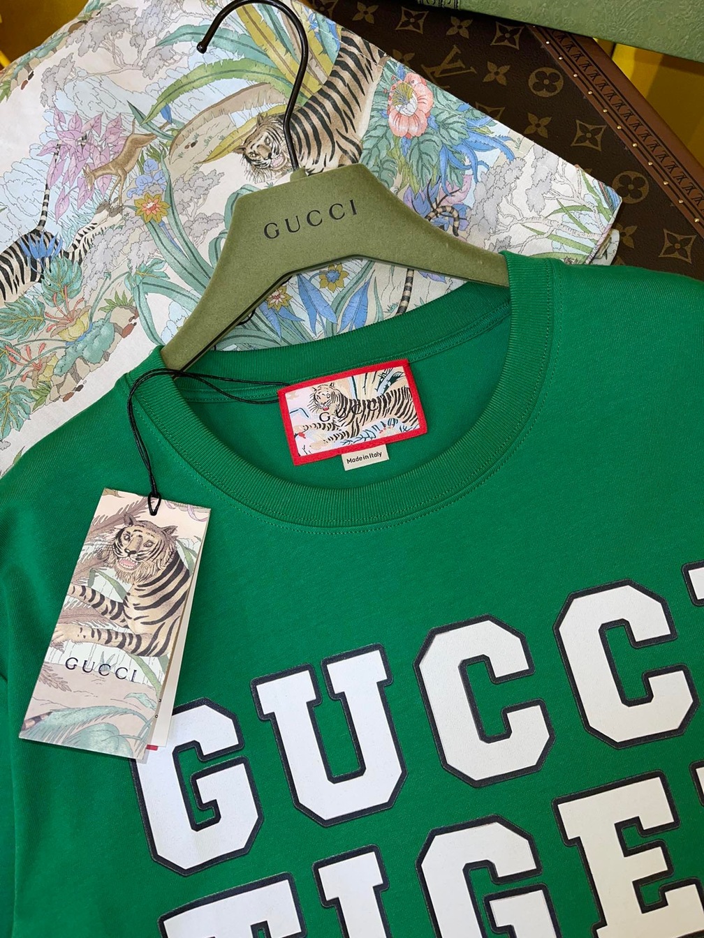 Tee Gucci Tiger Run Green Ss2022