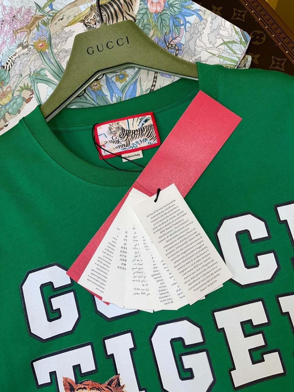 Tee Gucci Tiger Run Green Ss2022