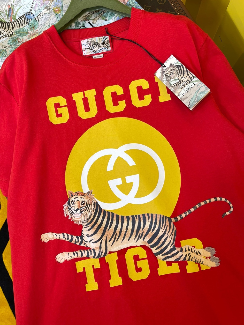Tee Gucci Tiger Run Red Ss2022