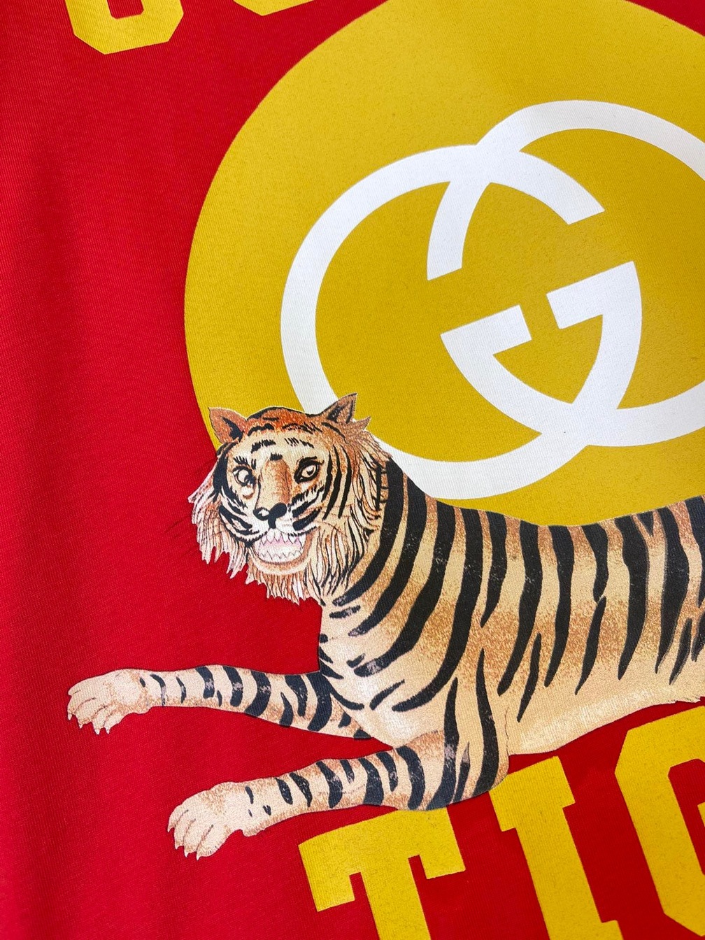 Tee Gucci Tiger Run Red Ss2022